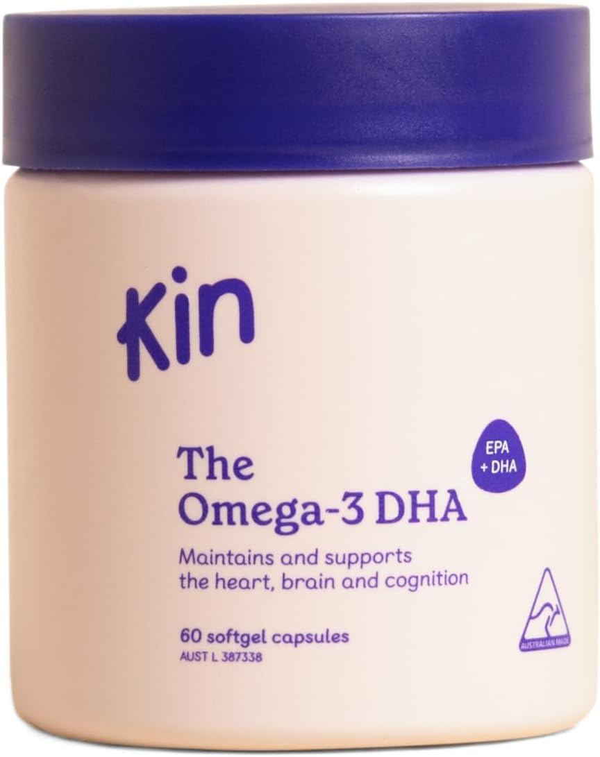 Kin the Omega-3 EPA & DHA 60 Softgel Capsules | Supports Heart Health, Cholesterol & Cognitive Function | Sustainable Fish Oil | Fatty Acid Supplement (30 Day Serving) image number 4