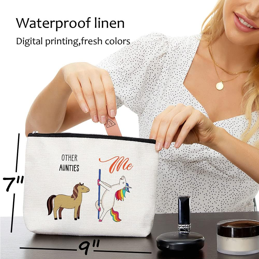 Luck This Fun Birthday Gifts for Women - Makeup Travel Case, Makeup Bag Gifts Retirement Gift, Anniversary Birthday Present, Commemorative Gift, White 0002, 9&Prime;W X 7&Prime;H image number 5