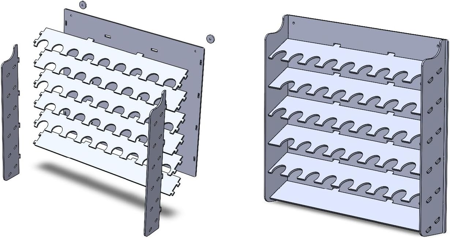 Vallejo 26010 Wall Mounted Paint Display, 17Ml