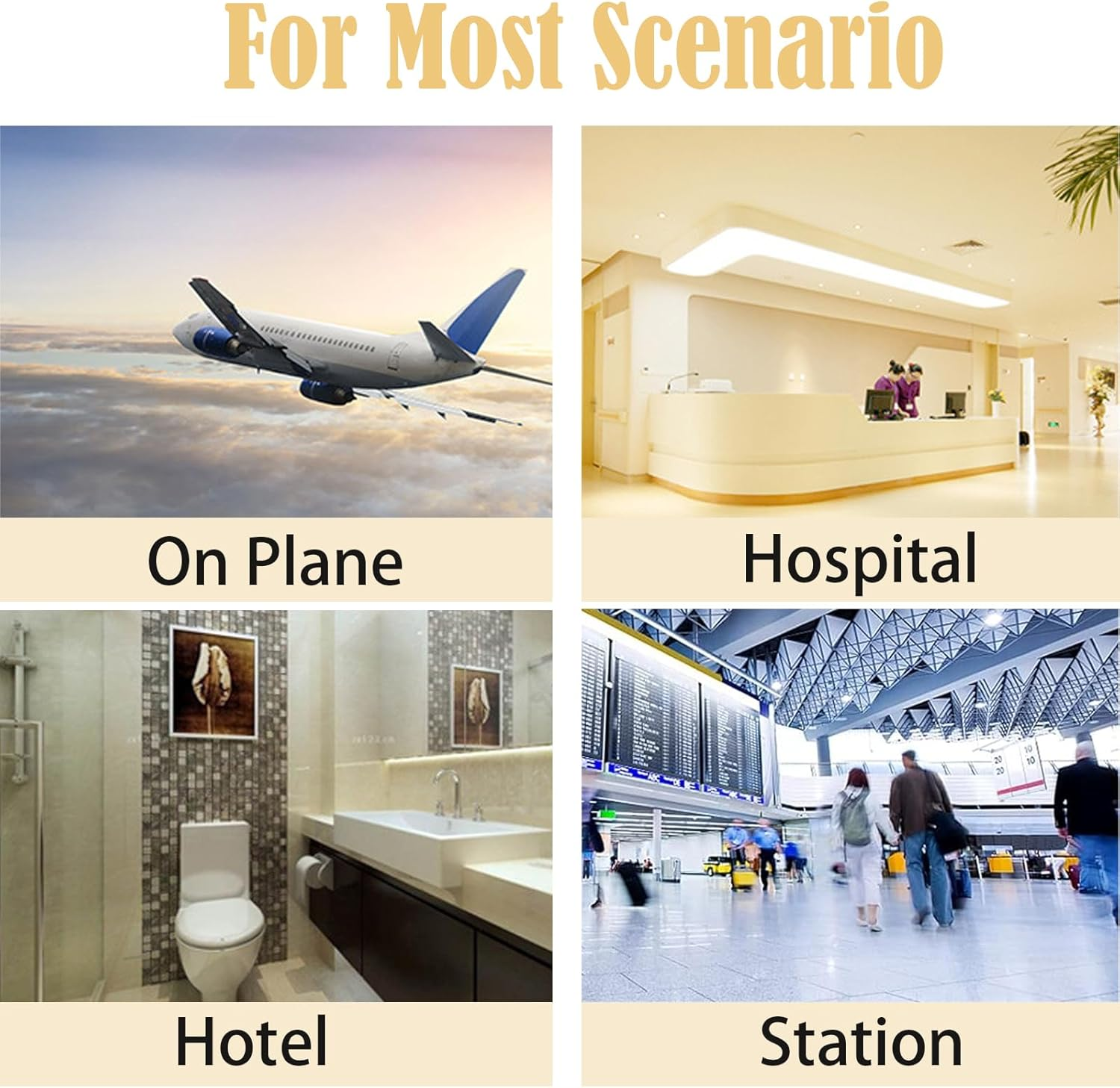 Tehttz 100Pcs Disposable Toilet Seat Covers, Disposable Paper Toilet Seat Cover Toilet Seat Liner Toilet Seat Mat for Public Restrooms, Airplane, Road Trips, Camping image number 5