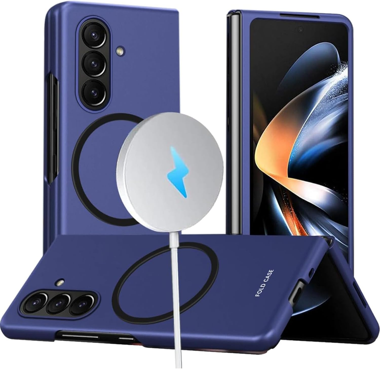 RUNGOS for Samsung Z Fold 6 Case Magsafe (Bare Metal Feel) [Strong Magnetic] [Slim Fit, Ultra Light] [Wireless Charging] Shockproof Magnetic Cover for Samsung Galaxy Z Fold 6 Case 2024