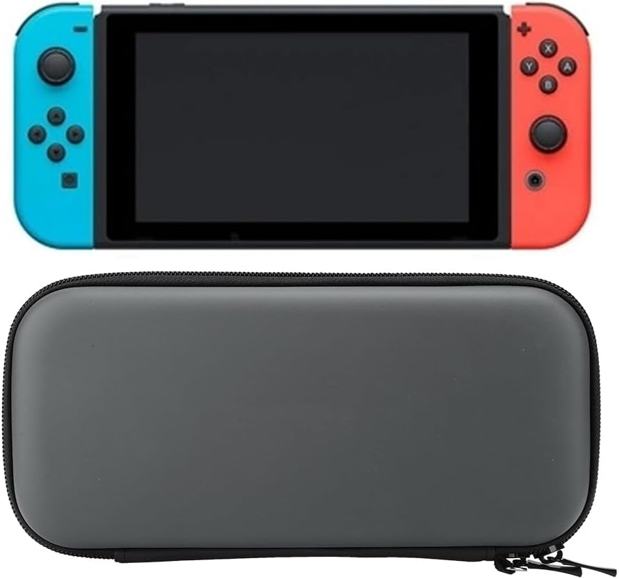 Waterproof Portable EVA Hard Carrying Bag Storage Case for Switch Lite Console with Super Large Space, Scratch Protection, Pocket for Accessories (Grey) image number 1