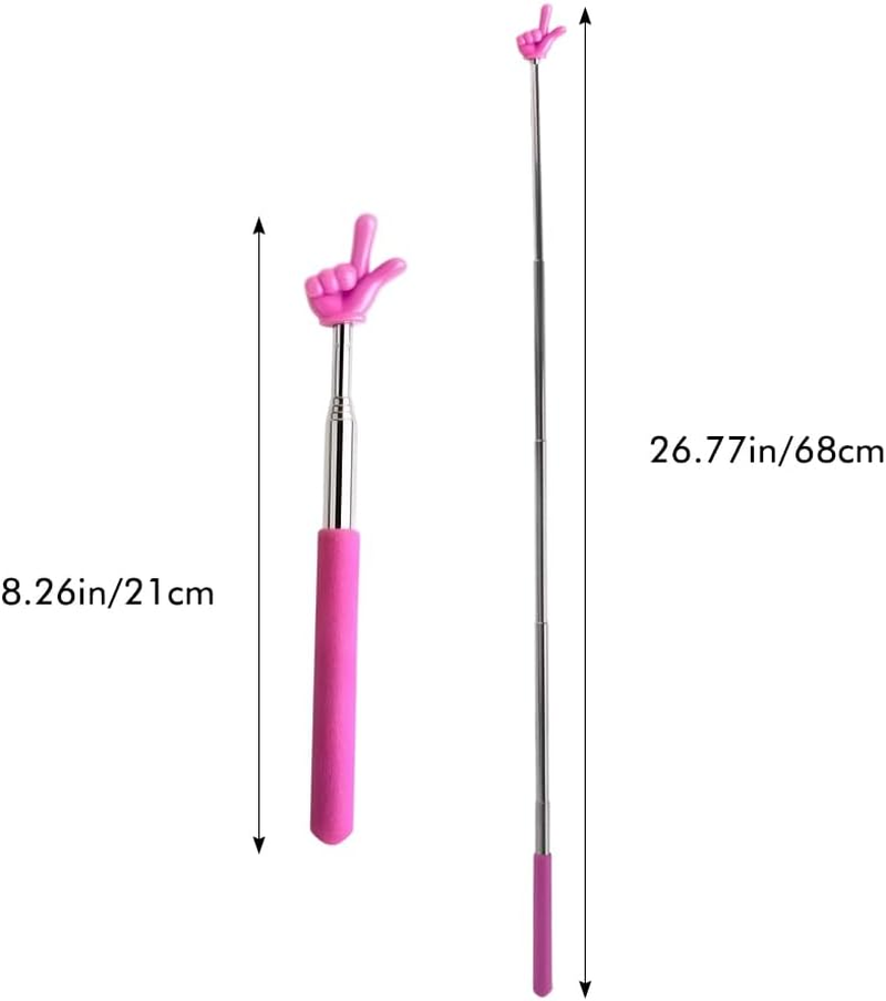 Pack of 5 Extendable Pointing Sticks, Extendable Pointing Stick, Telescopic Teacher Pointer, Stainless Steel Extendable Teacher Pointer, Hand Pointer for Presentations image number 2