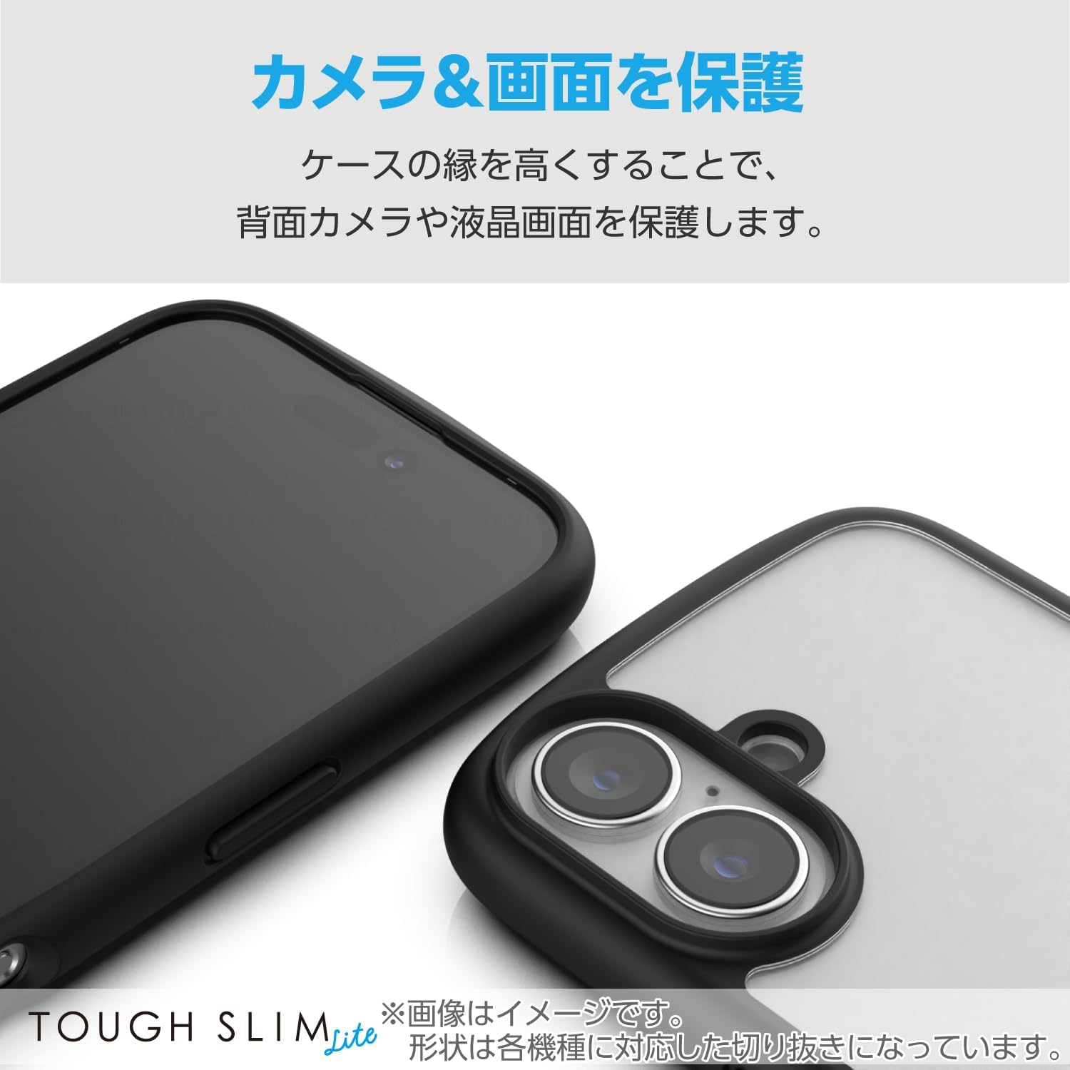 Elecom PM-G253TSLFCRBK Galaxy A25 5G (SC-53F) Case, Clear Back, Transparent, Shockproof, Shock Absorption, Lightweight, Thin, Stand Function, Lens Protection, Strap Hole Included, Shoulder Strap Seat image number 1