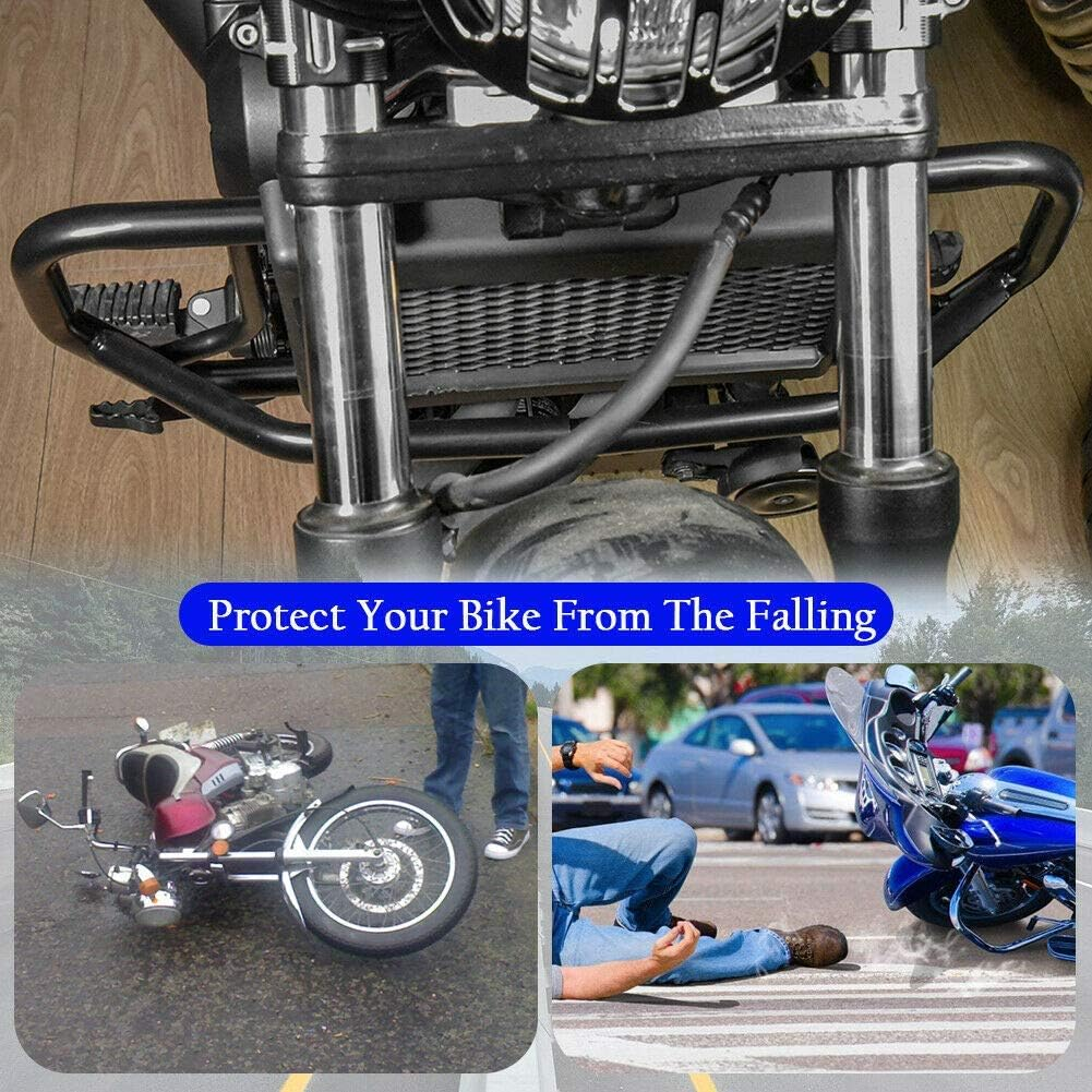 Black Highway Bars for CMX500 Rebel 17-23, Motorcycle Steel Engine Guard Bumper Crash Bar Frame Falling Protector for H-Onda Rebel CMX 500 Rebel500 2017 2018 2019 2020 2021 2022 2023 image number 1