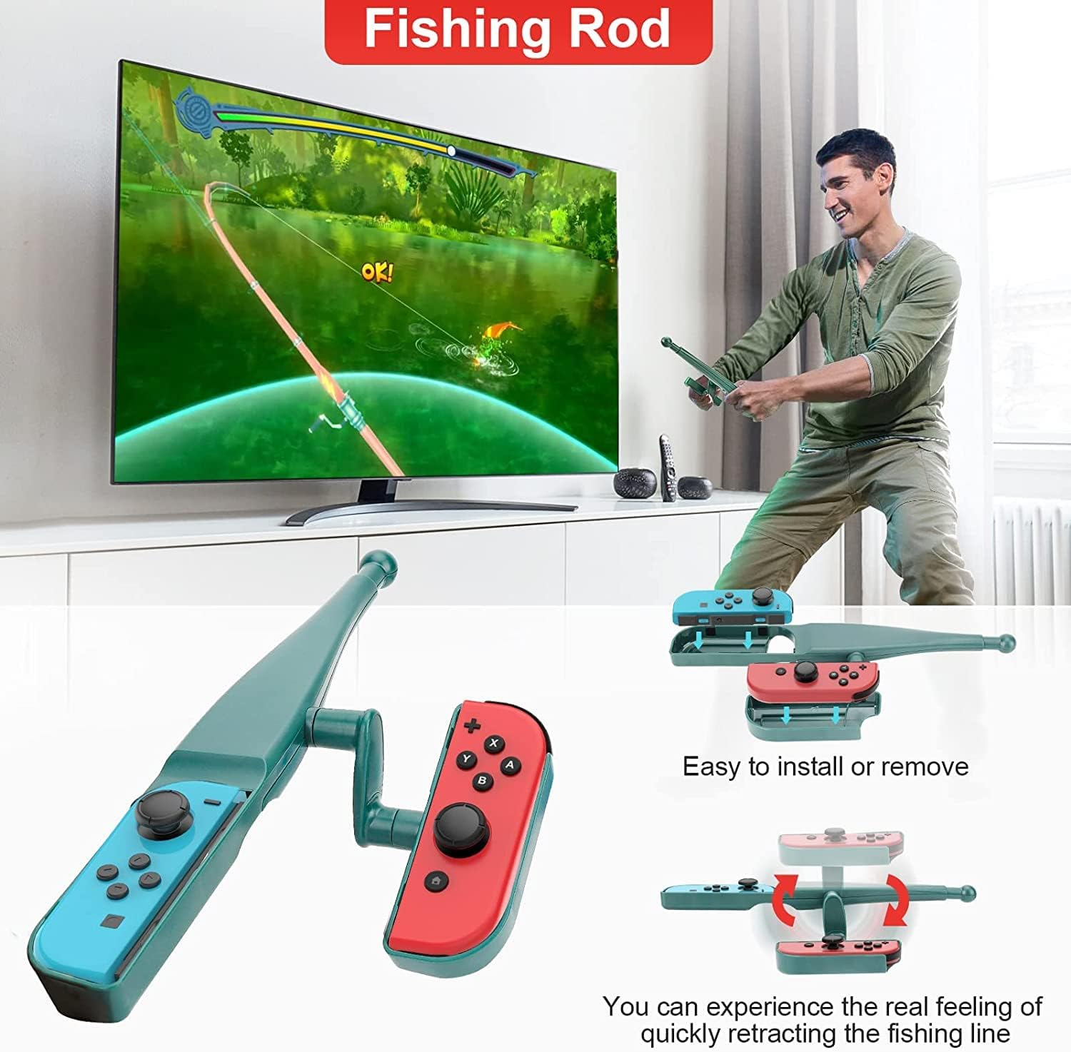 ZONEY Switch Sports Accessories Bundle Set, 18 in 1 Family Party Pack Game Accessories Kit for Nintendo Switch/Switch OLED, for Mario Golf Super Rush the Legend of Zelda Mario Tennis Ace image number 3