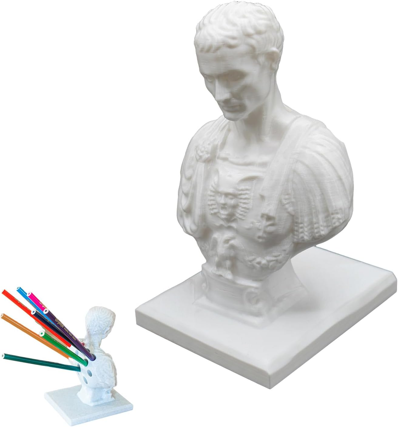 Julius Caesar Desk Holder - Resin Ides of March Desk Holders | Quirky Pencil Holder Desks Decor | Creative Resin Pencil Holders | Desks Organisers for Home, Dorm, Classroom image number 3