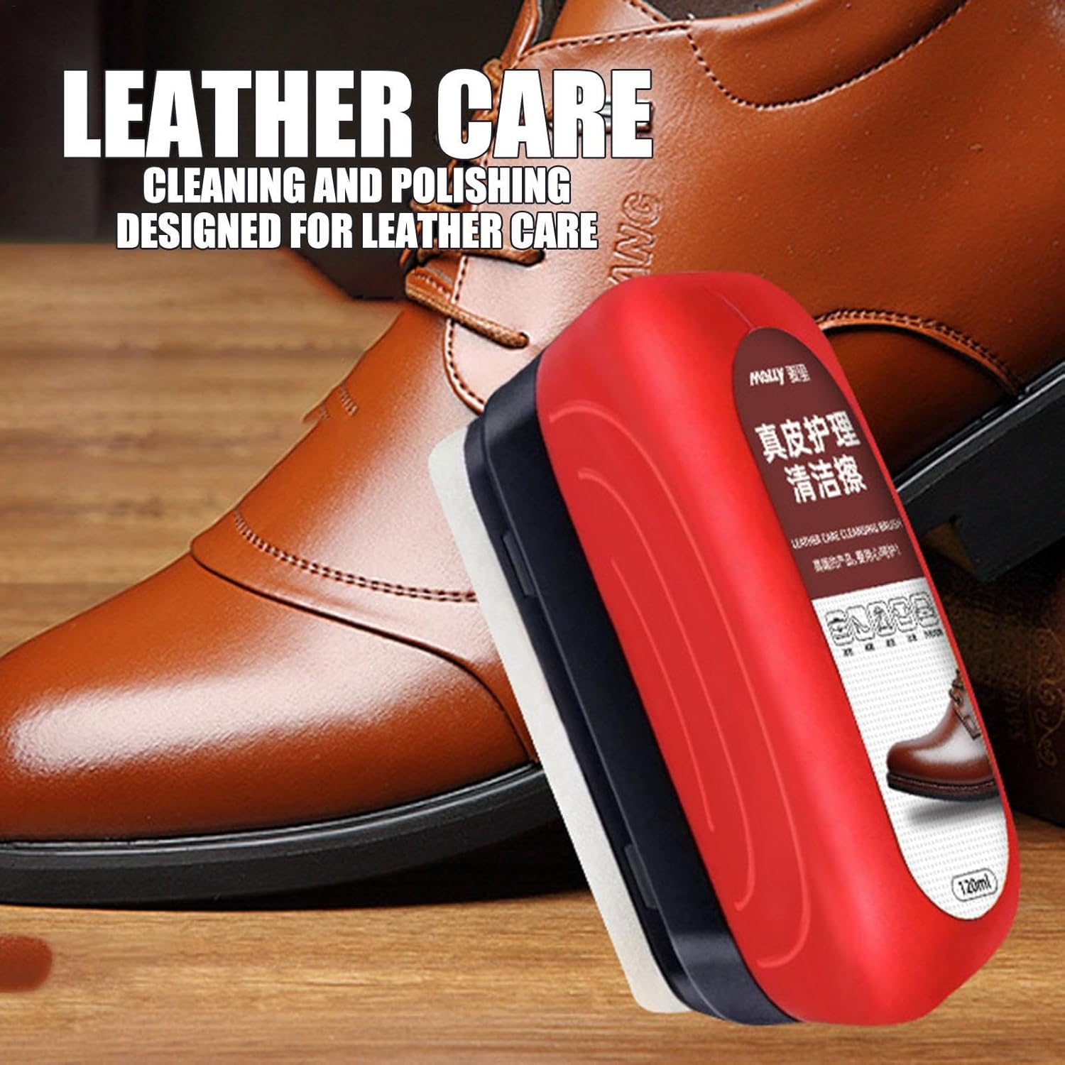 Automotive Cleaner Scrubber | Car Leather Seats Cleaning,Leather Cleaning Dusters for Leather Shoes, Boots, Wallet, Belt, Jacket image number 6