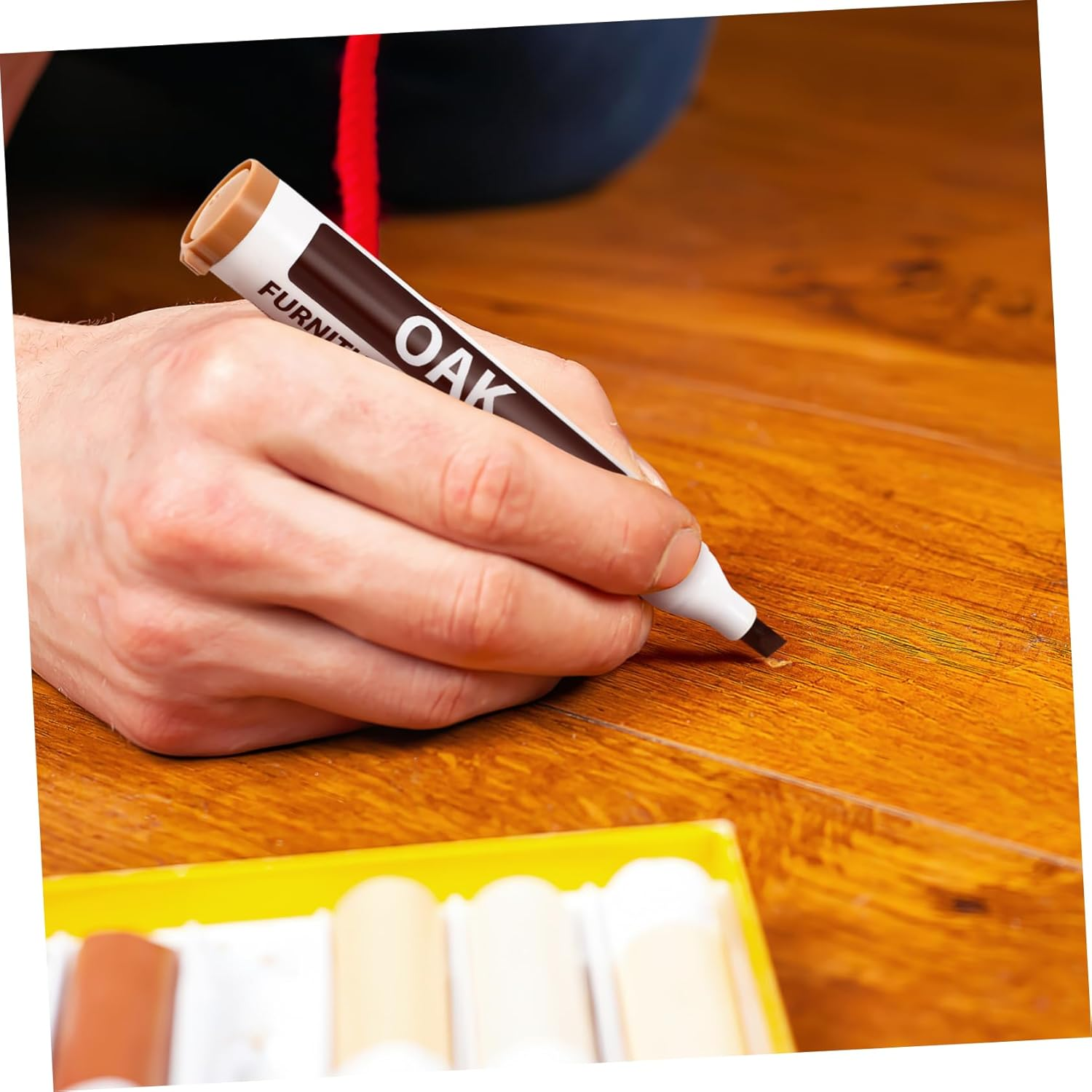Yardenfun 6Pcs Furniture Touch up Markers for Repairing Scratches Blemish Concealment Quick-Drying Fade-Resistant Utensils in Colors for Restoring Wooden Surfaces image number 5