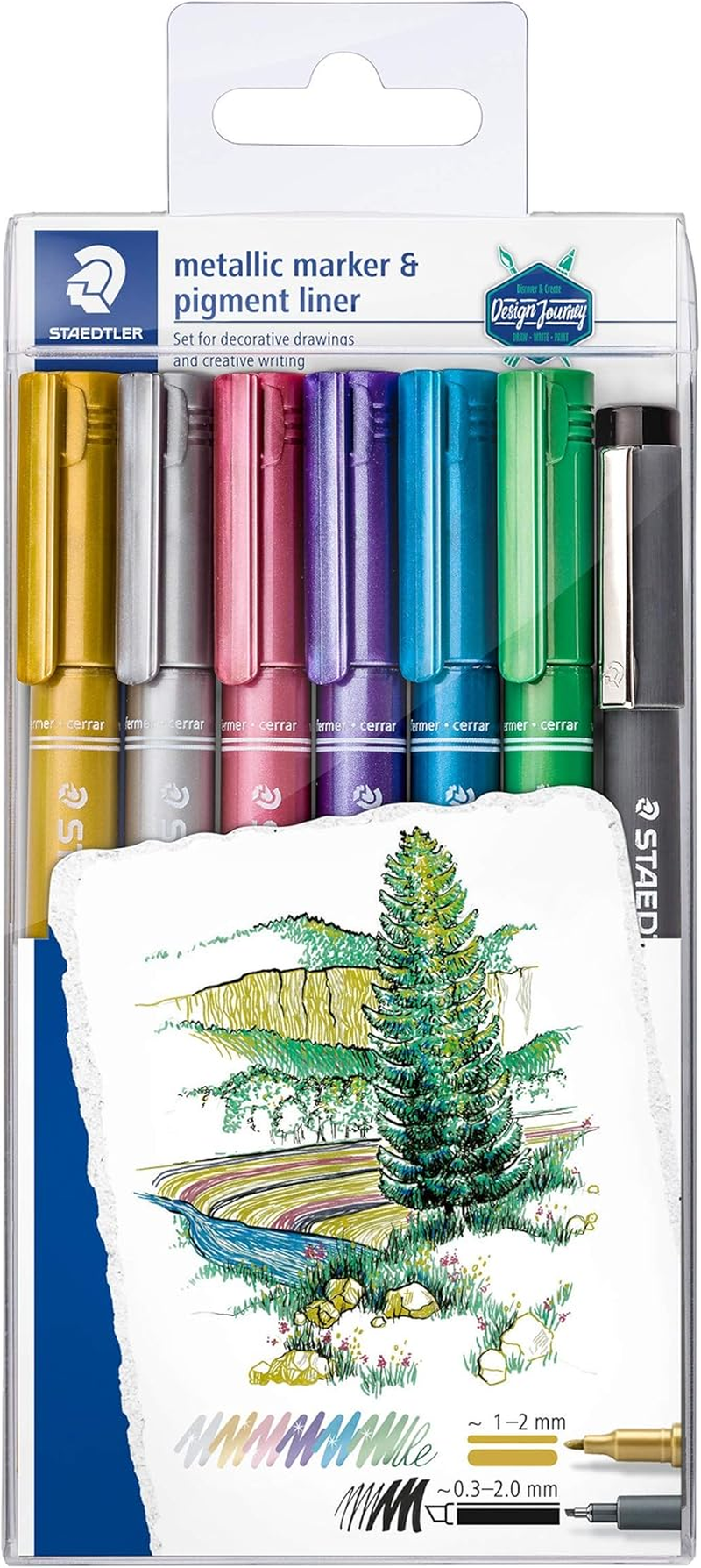 Staedtler Metallic Marker, Silver (Pack of 10)