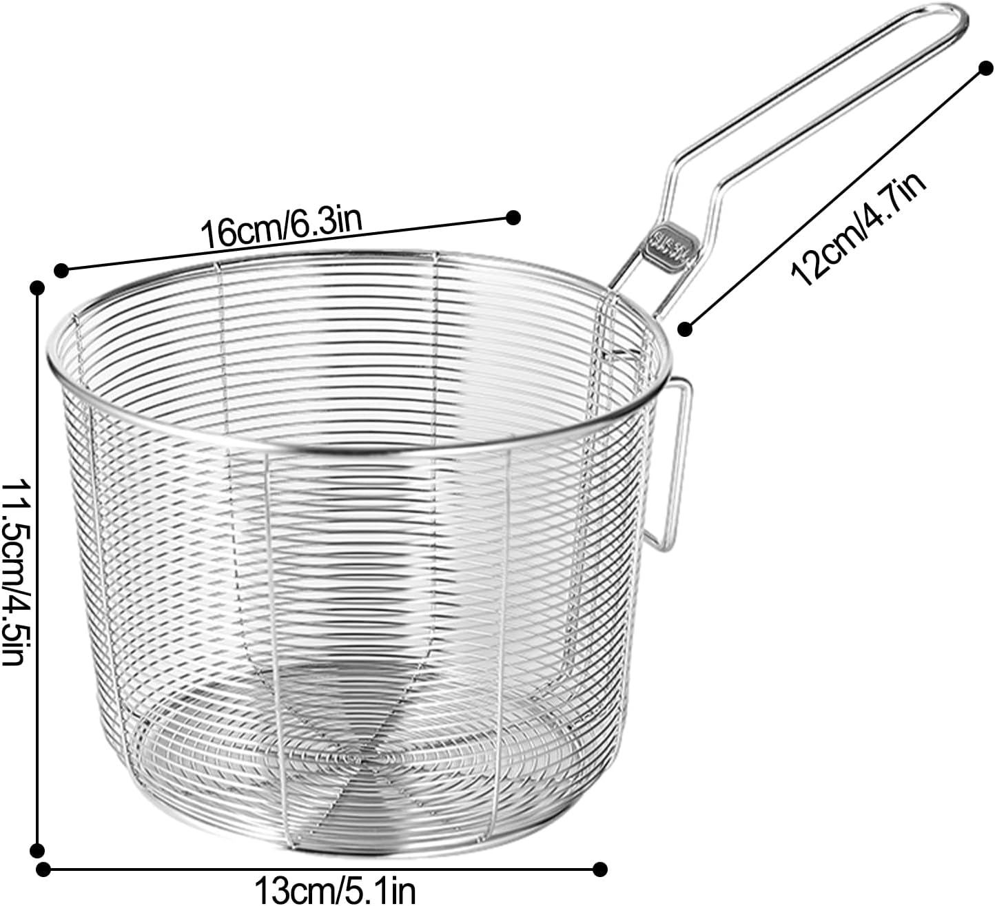 Drain Basket - Frying Drain Baskets,Table Serving Food Presentation Tool, Fast Food Diner Basket for Chips, Shrimp, Pasta Foccar image number 6