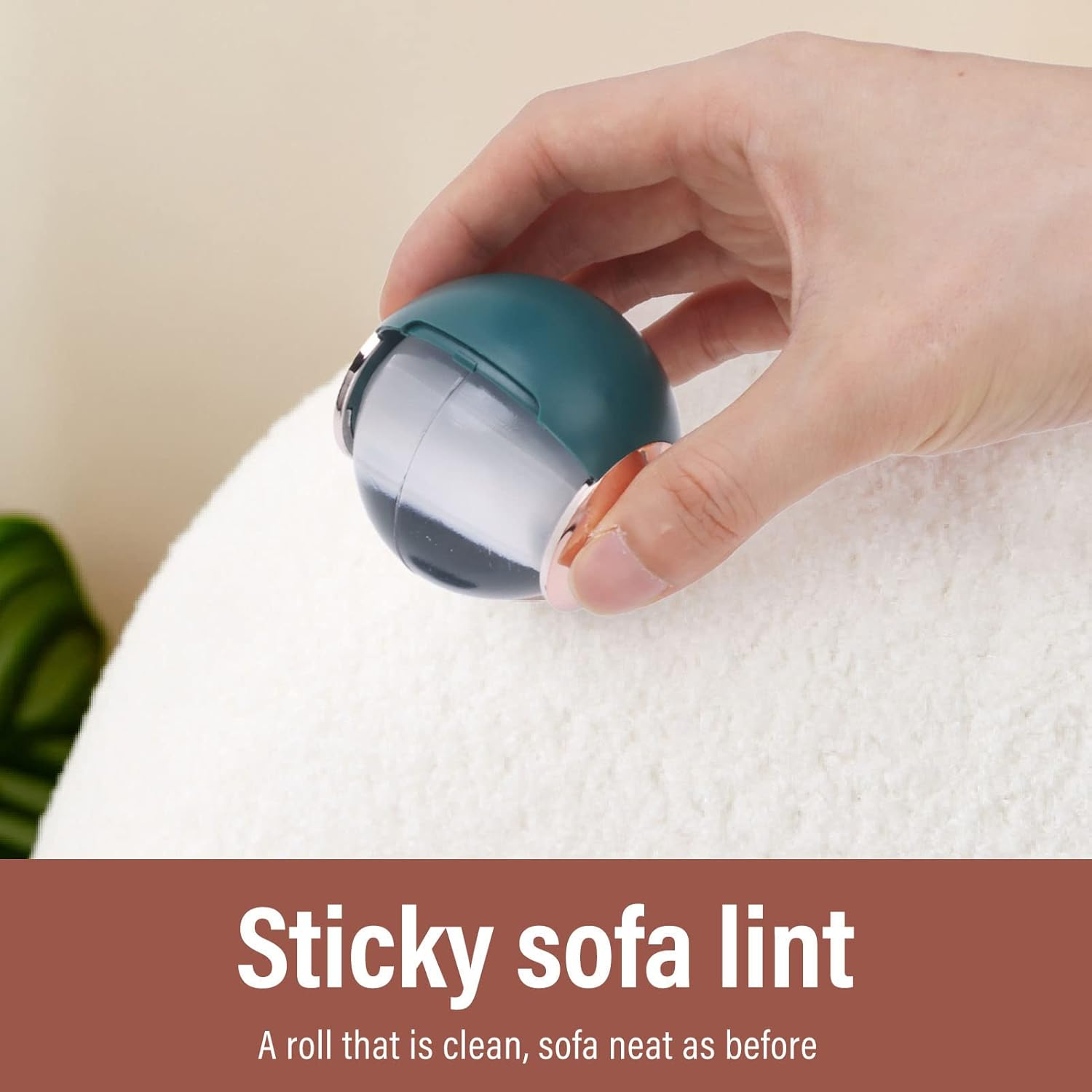 Lint Rolling Ball, Washable and Sturdy Lint Ball, Easy to Clean, Mini Reusable for Household (Green Gold)