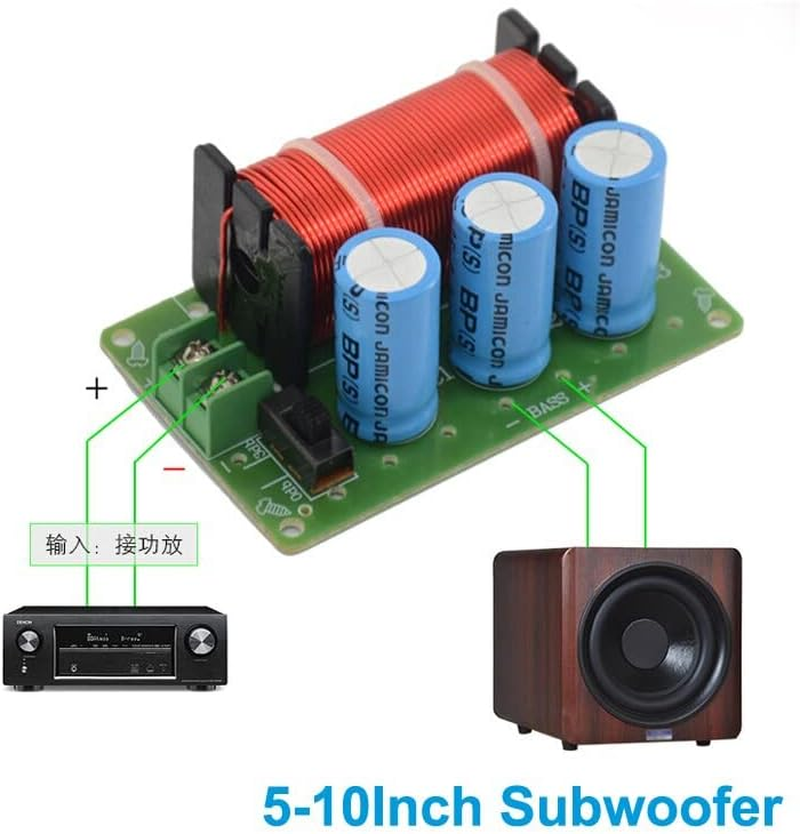 HOOCI 1 PCS 200W Bass Speaker 50Hz Subwoofer Frequency Divider Home Theater Hifi Stereo Bass DIY Car Audio Woofer Crossover Filter image number 3