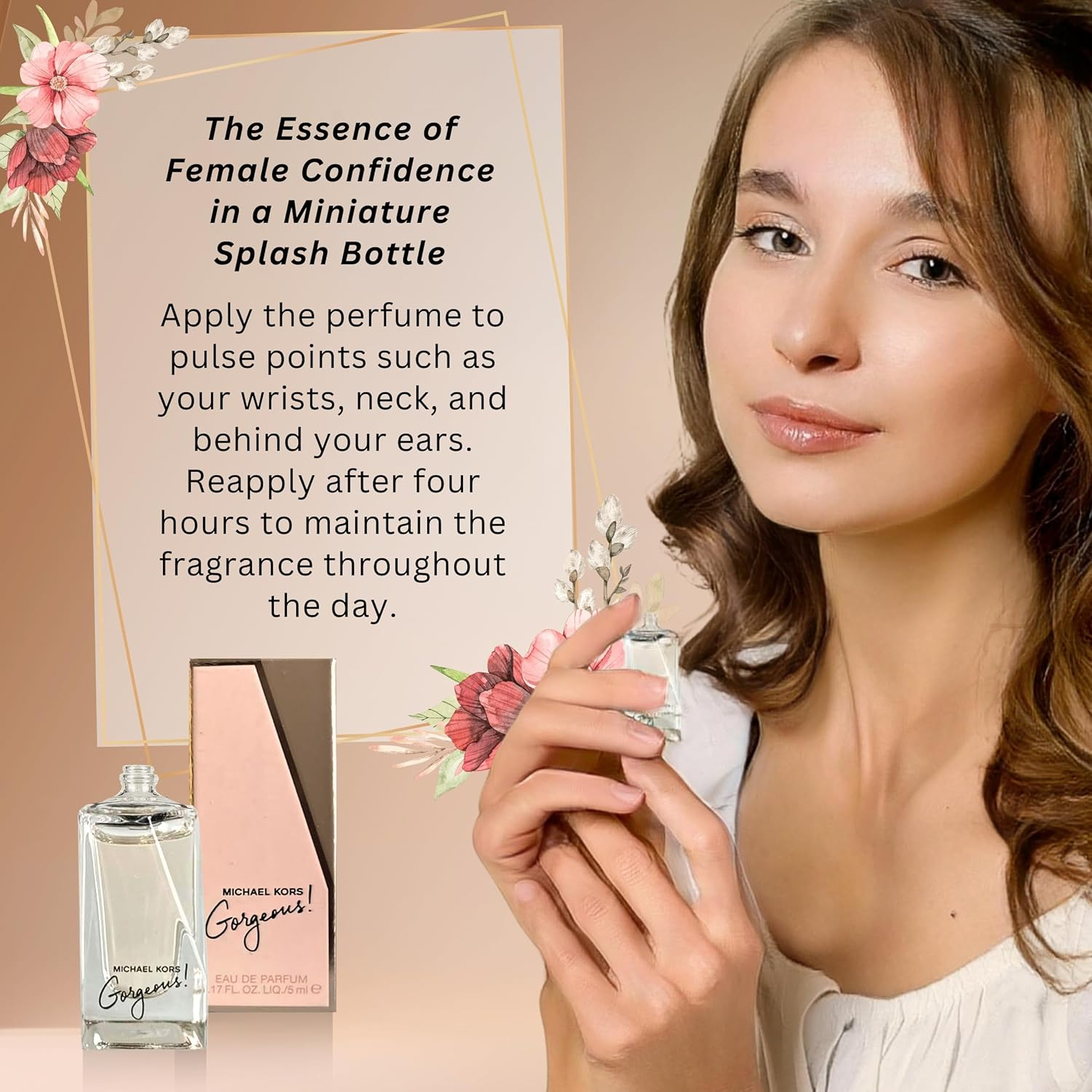 Michael Kors Gorgeous Perfume for Women Mini Splash EDP 0.17 Fl Oz image number 2