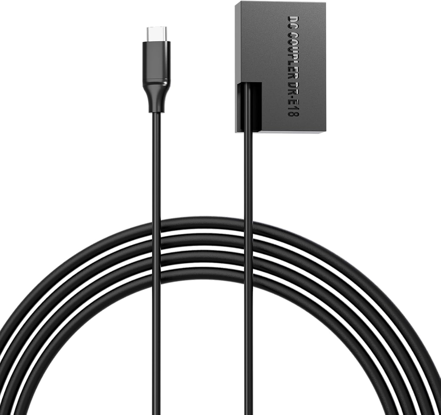 F1TP USB C Power Supply Adapter Dummy Battery Cioled Cable（Replace Battery） for Canon Cameras (Type C LP-E17 DR-E18 Dummy Battery) image number 1