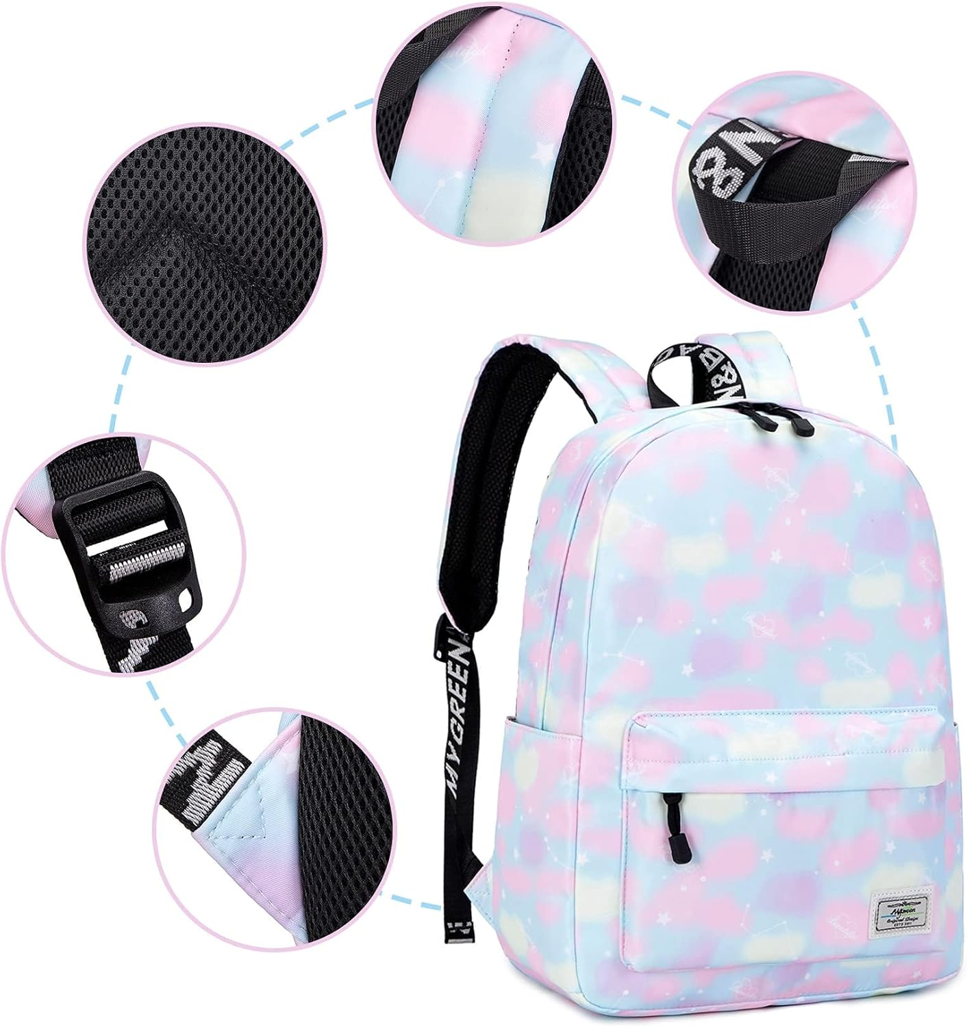 Lohol Lightweight School Backpack for Girls Boys Kids School Bag Backpack with Print image number 2
