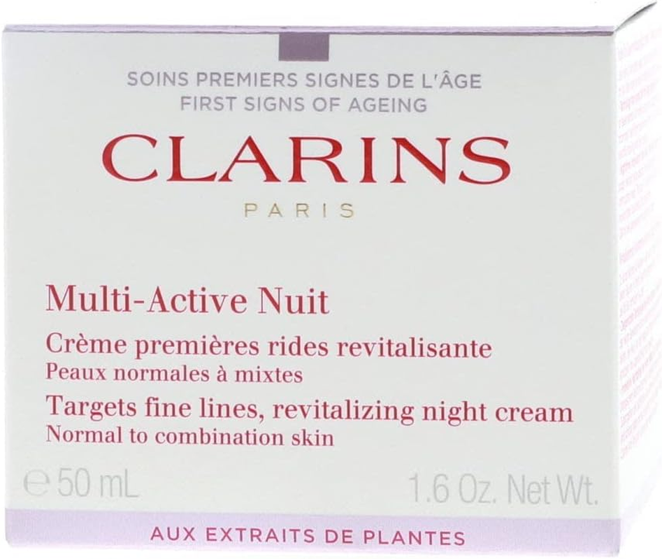 Clarins Multi Active Nuit Normal to Combination Skin Revitalizing Night Cream, 50 Millilitre