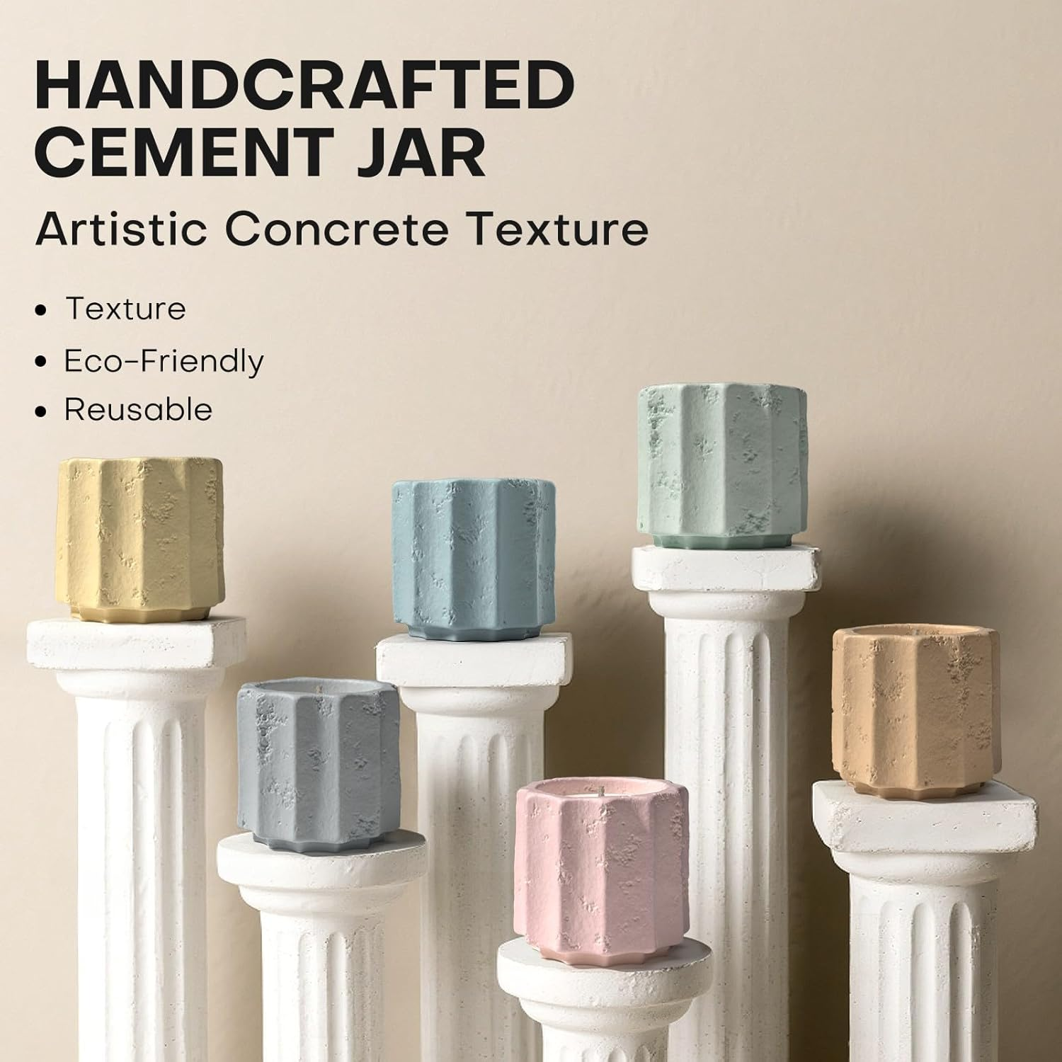 Scented Candles Set for Home, 6 Pack Natural Soy Wax Candle Gift Set, Non-Toxic Cement Jar Candles, Luxury Aromatherapy for Stress Relief, Highly Scented image number 5