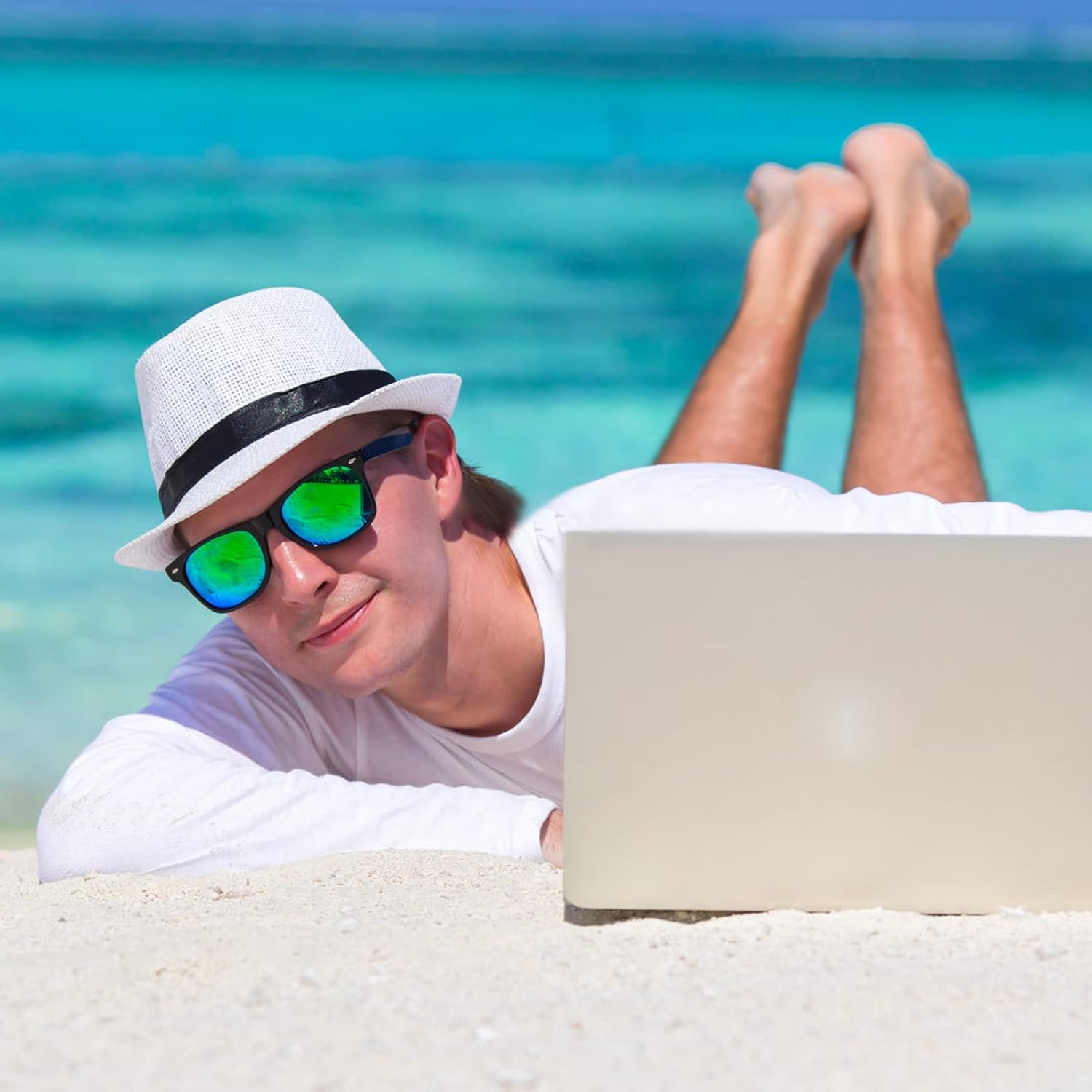 Pibupibu 20 Pack Neon Party Mirrored Lens Sunglasses Bulk, Wholesale Colorful Sunglasses for Adult Party Favors, Unisex - Mirrored/Black Solid Frame image number 3