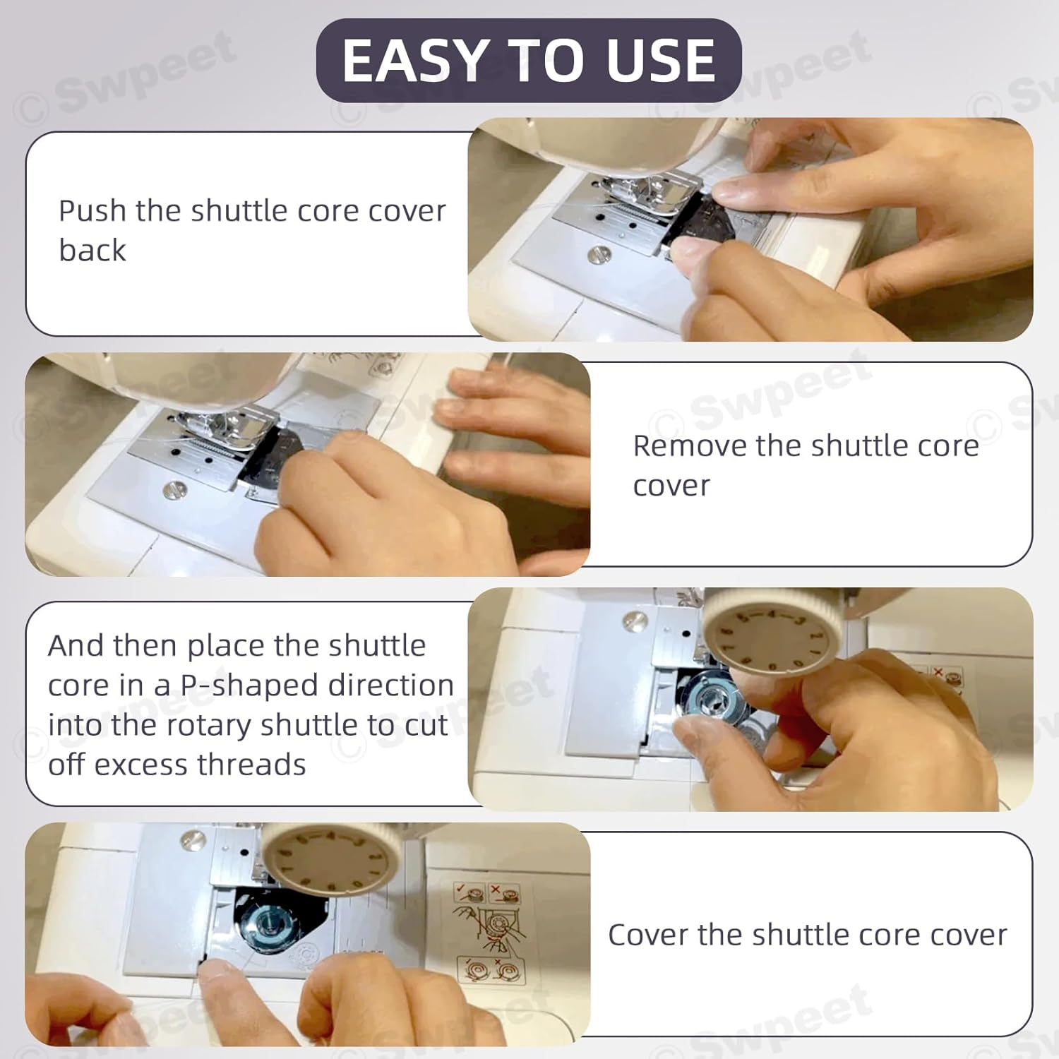 Swpeet 72Pcs 36 Colors Bobbins Sewing Threads Kit, Prewound Bobbins and Thread Spools per Polyester Sewing Thread Spools for Sewing Machine, Sewing Supplies for Hand, Travel, DIY and Home image number 6