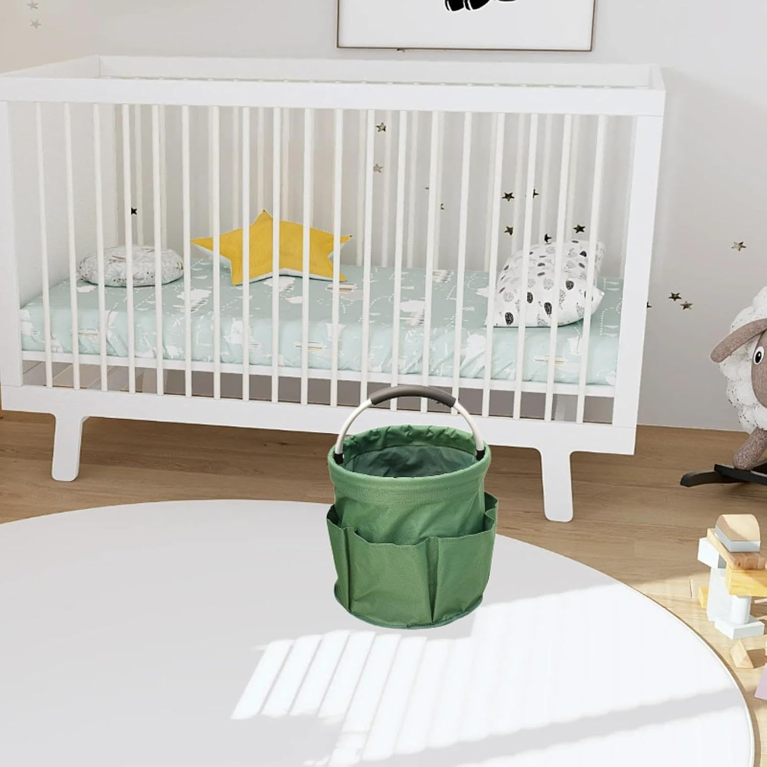 Perfk Wet Wipe Storage Basket Baby Essentials Bag Baby Milk Powder Storage Bag Nappy Pouch for Wet Wipe Mom Travel Shopping Lotions image number 3