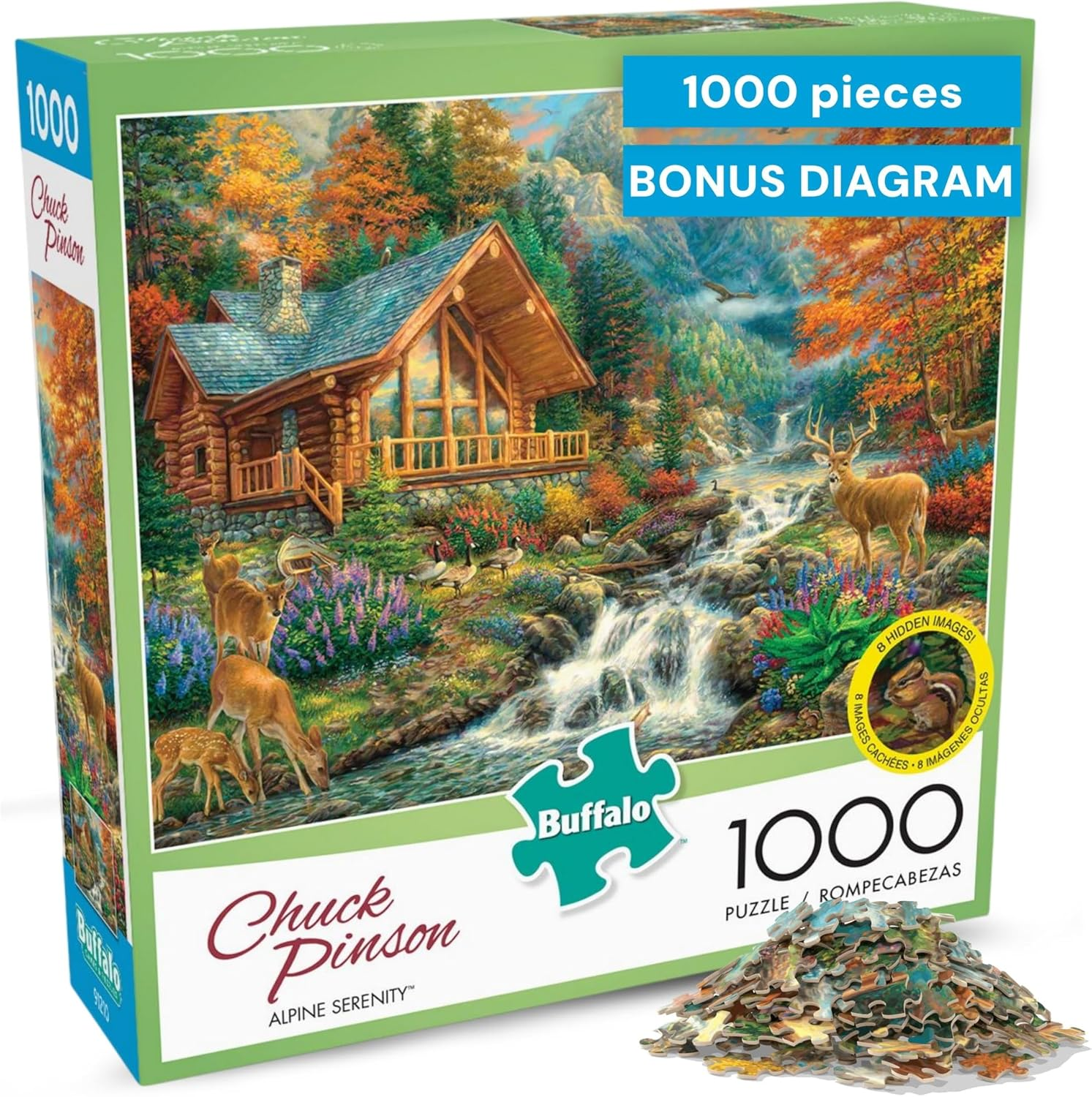 Buffalo Games - Alpine Serenity - 1000 Piece Jigsaw Puzzle with Hidden Images image number 5