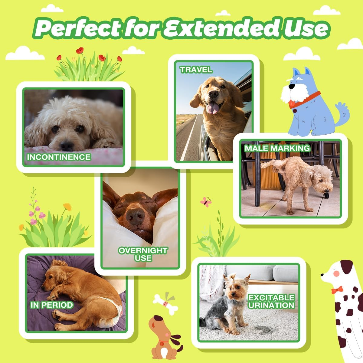 Dono Dog Nappies for Male and Female Dogs, Ultra Absorbent, Pack of 150 image number 5