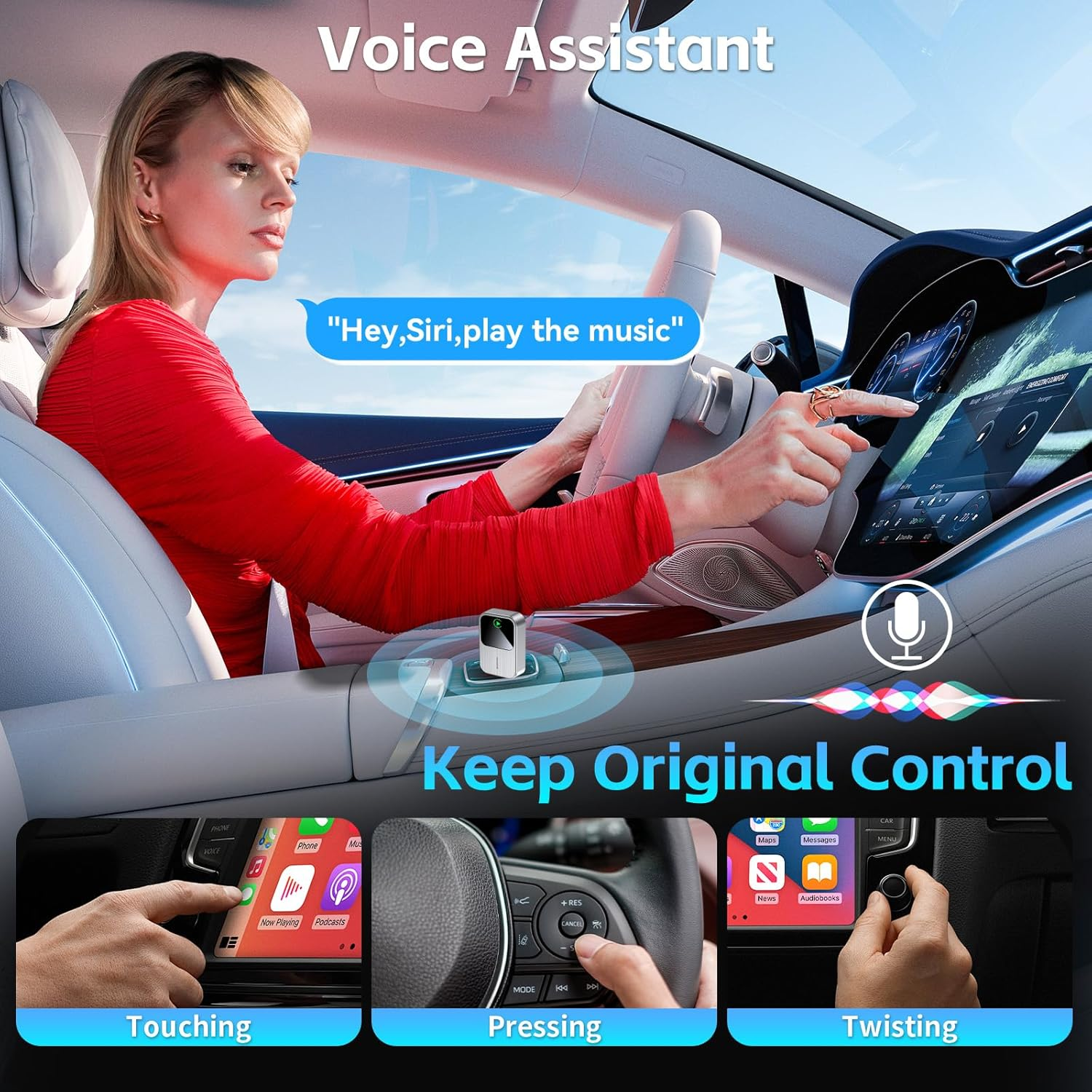 Wireless Carplay Adapter for Iphone, Converts Wired to Wireless Carplay Adapter with Reset Button, No Delay, Compatible for Apple Iphone Ios 12+ & Cars from 2017 image number 4