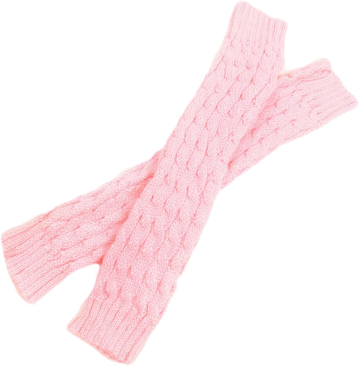 Knitted Ribbed Stirrup Leg Warmers for Women - Extra Soft Long for Winter, Yoga, Dance image number 2