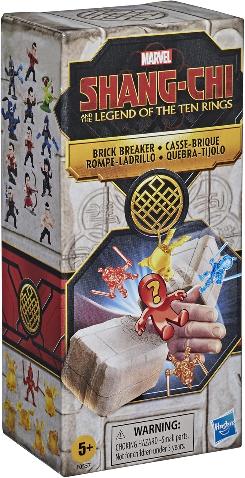 Marvel - Superhero Shang-Chi and the Legend of the Ten Rings Brick Breaker - 5 Collectible 2 Inch Mini-Figures in Break-Open Box - Action Figure and Toys for Kids - Boys and Girls - F0557 - Ages 5+