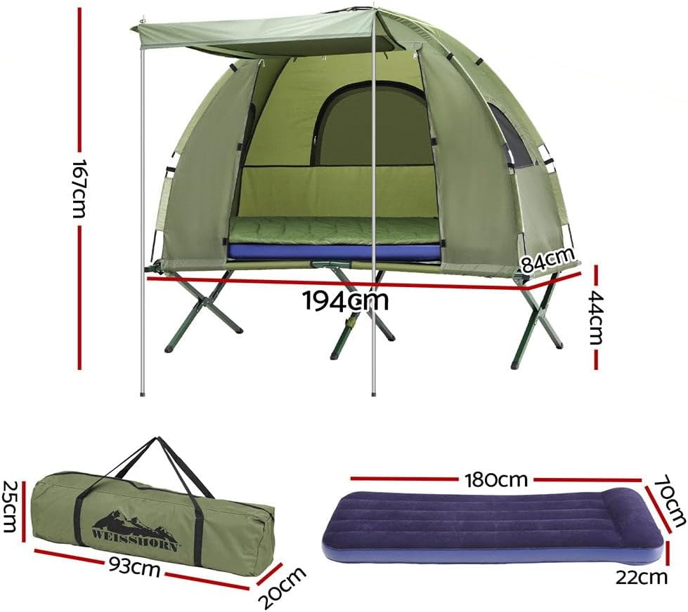 Weisshorn 5-In-1 Camping Tent Cot Mattress Fodable Camping Bed Outdoor Hiking image number 5