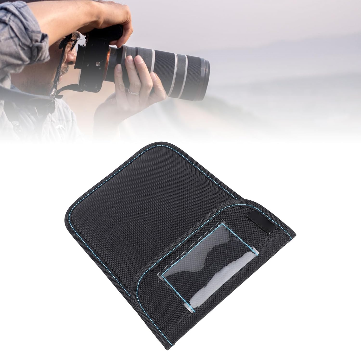 Yanmis Lens Filter Case, 4 X 5.65 Inch Camera Lens Filter Carry Case, Wallet, Photography Filter Holder, Waterproof, Dustproof, Scratch-Resistant, Filter Bag, #811, Briefcase image number 4