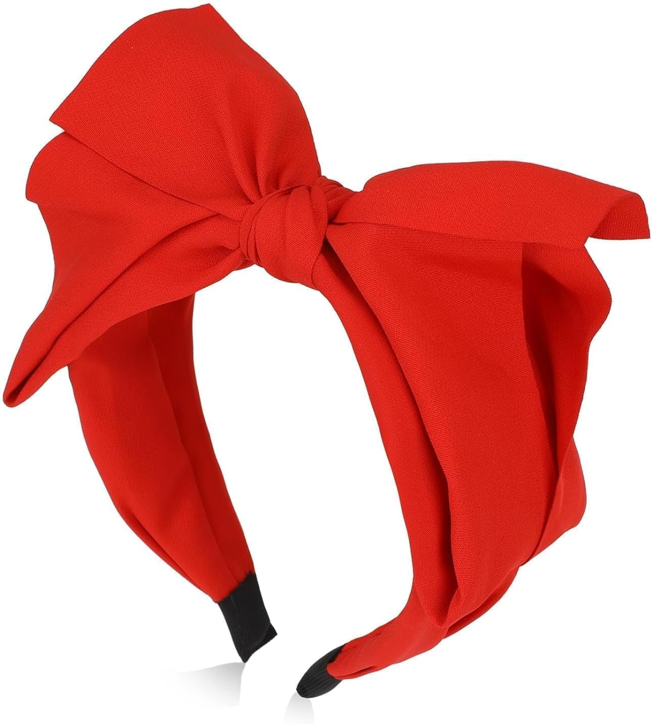 1Pc Red Women'S Bowknot Headband,Exquisite Knotted Bow Headbands for Women Headbands with Double Layer Bows Red Top Knot Bows Head Band Accessories for Women Girls Hair Care Accessories image number 4