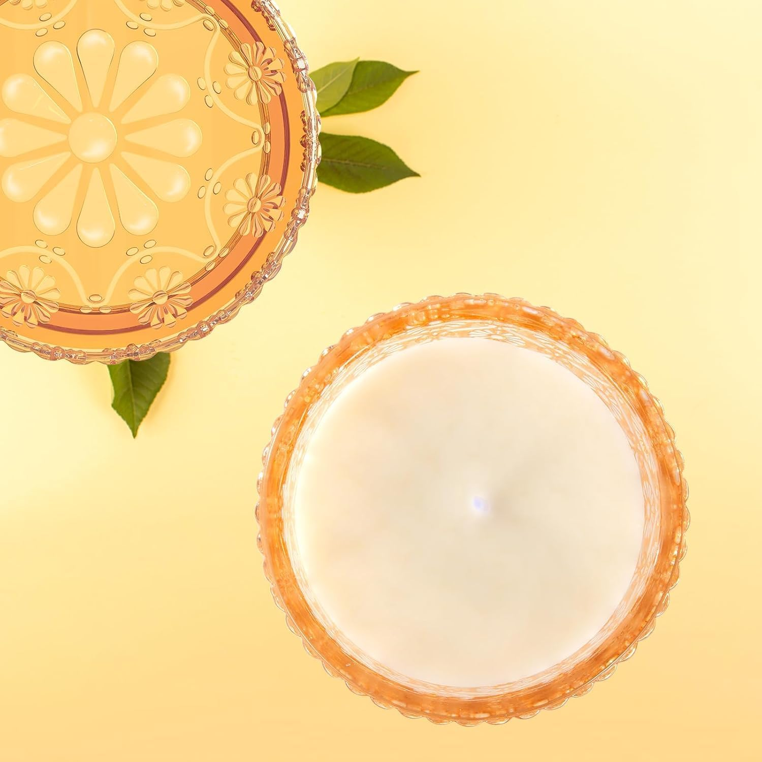 TTRWIN Orange Scented Candle, Refreshing Aromatherapy Home Scented, Natural Soy Wax Jar Aromatherapy Handcrafted Candle for Home Energy Cleansing & Stress Relief, Gifts for Women Birthday image number 5