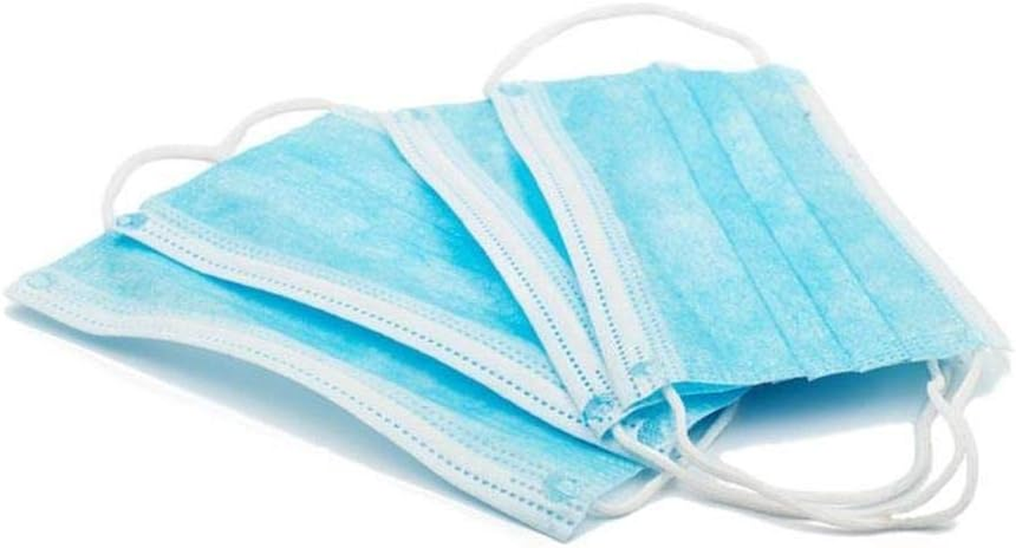 Onefull Face Mask Disposable，50 PCS with Ear Loops Cup Masks Breathable Earloop Face Mask 3 Layers Masks