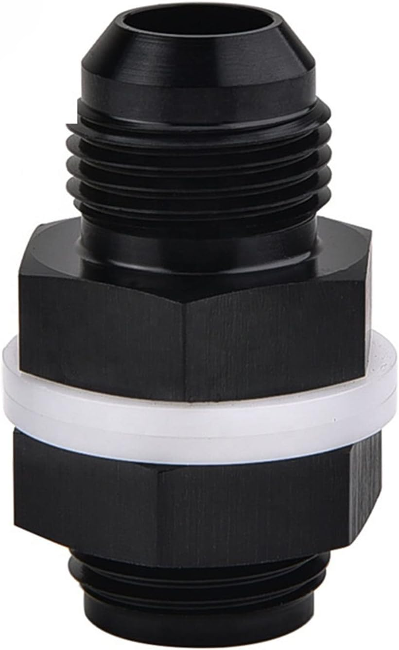 2 Pcs AN6 Bulkhead Adapter Fitting Aluminum Anodized for Fuel Line to Fuel Cell Tank Pump Connection Set image number 3