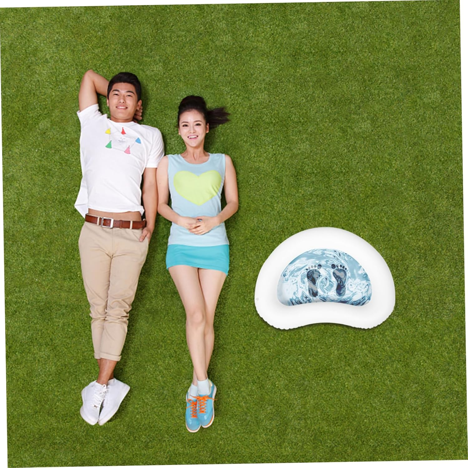 Totority Inflatable Spa Footbath Small Basin Foot Bath for Pool Entry Folding Foot Wash Basin Folding Foot Basin Foot Soaking Basin Camping Foldable Basin Collapsible Bath Cleaning Tool PVC image number 6