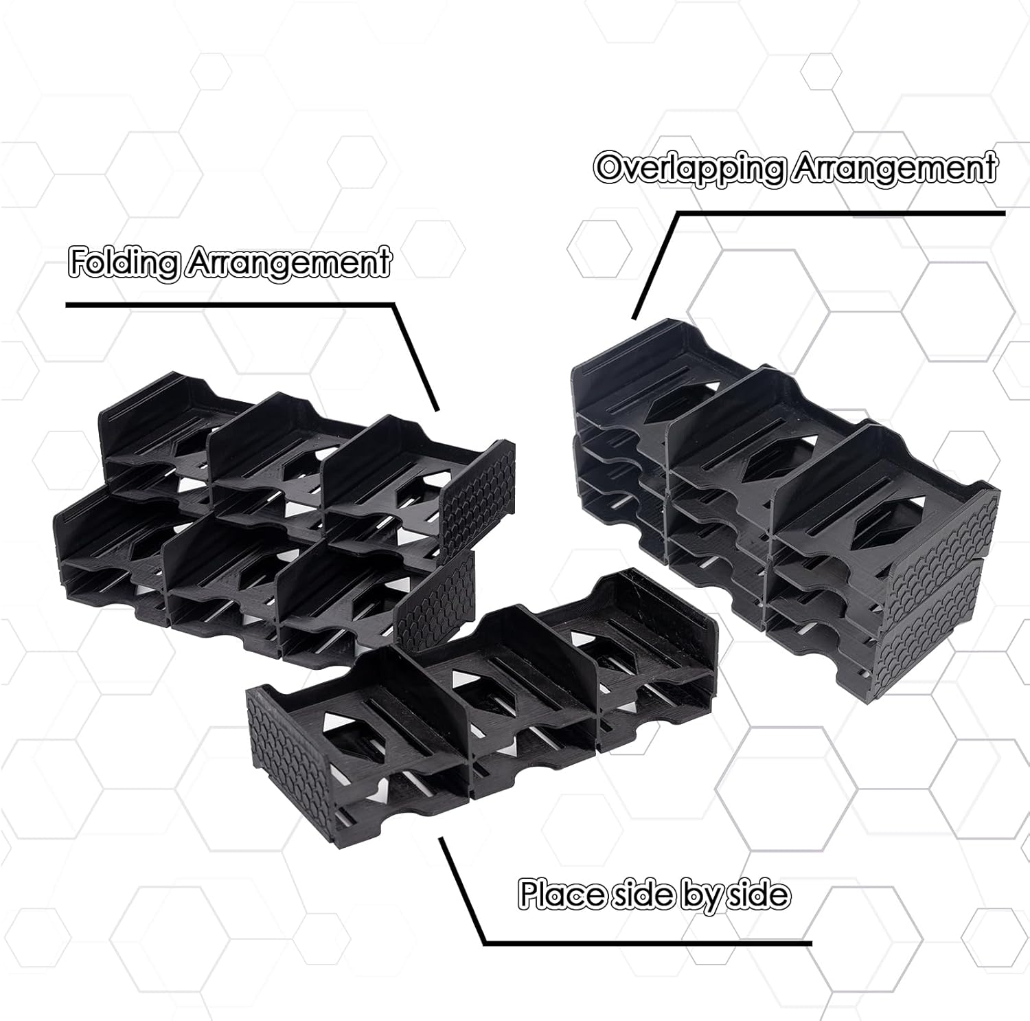 Jstfru Card Case Black | Card Sorting Tray for Catan Resource Cards - Gaming | Game Accessory for the Catan Board Game | Suitable for the Expansion of Catan Game Cards and All Other Card Games image number 5