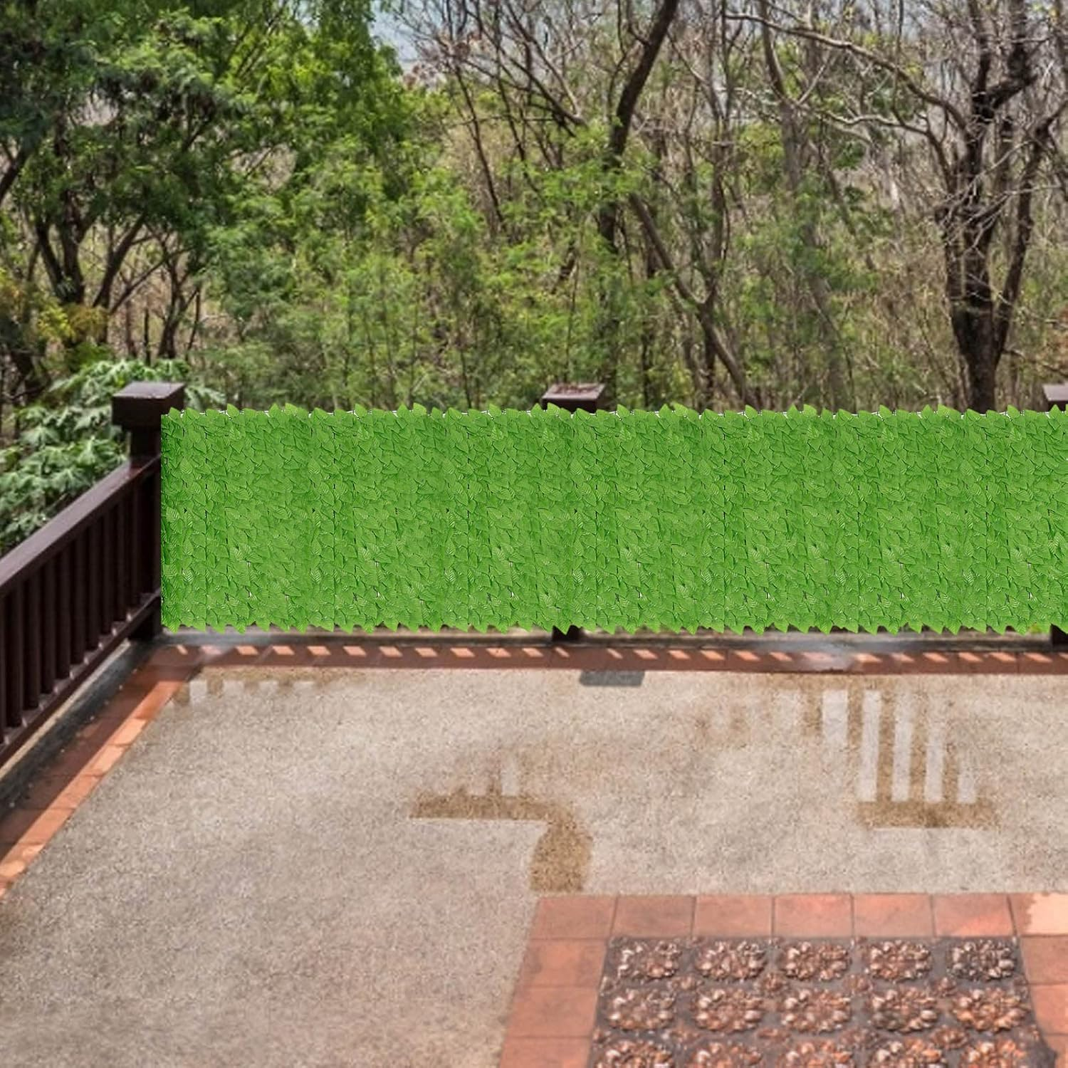Leaves Garden Fence Screening | Artificial Hedge Roll Screening | Fence Grass Backdrop Wall, Outdoor Indoor Home Balcony Landscaping Wall Decoration, Trellis Leaves Panel, 0.5Mx2M/19.6X78.7In