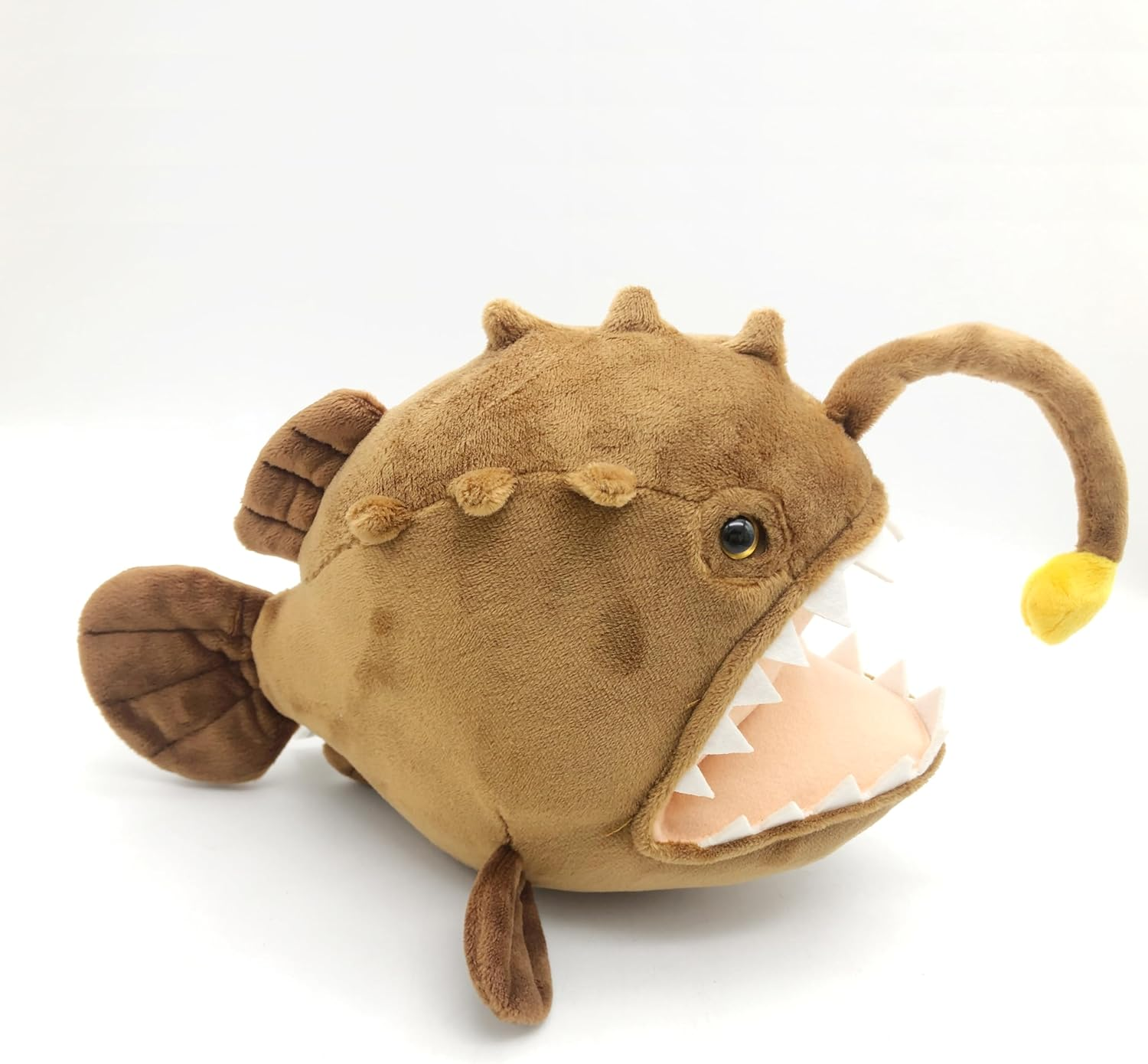 JIANEEXSQ Realistic Anglerfish Stuffed Animal Doll, Simulation Anglerfish Plush Toy, Deep Sea Ocean Animal Plush, Children'S Birthday Gift, Collection Decoration image number 1