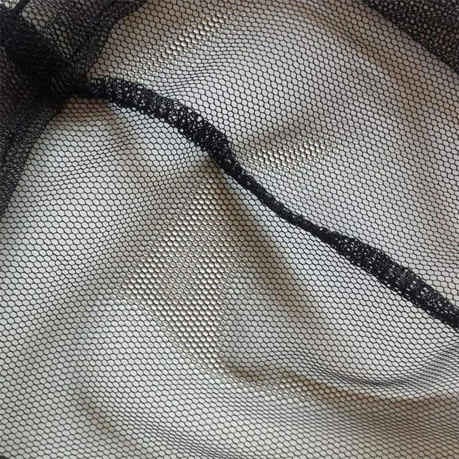 RIBHNXHI Fly & Bug Protection Head Net | Ultra Large & Long, Extra Fine Holes for Camping, Hiking, Fishing, Gardening, Safari | 2 Pack Fits All Hats for Men & Women Black image number 1