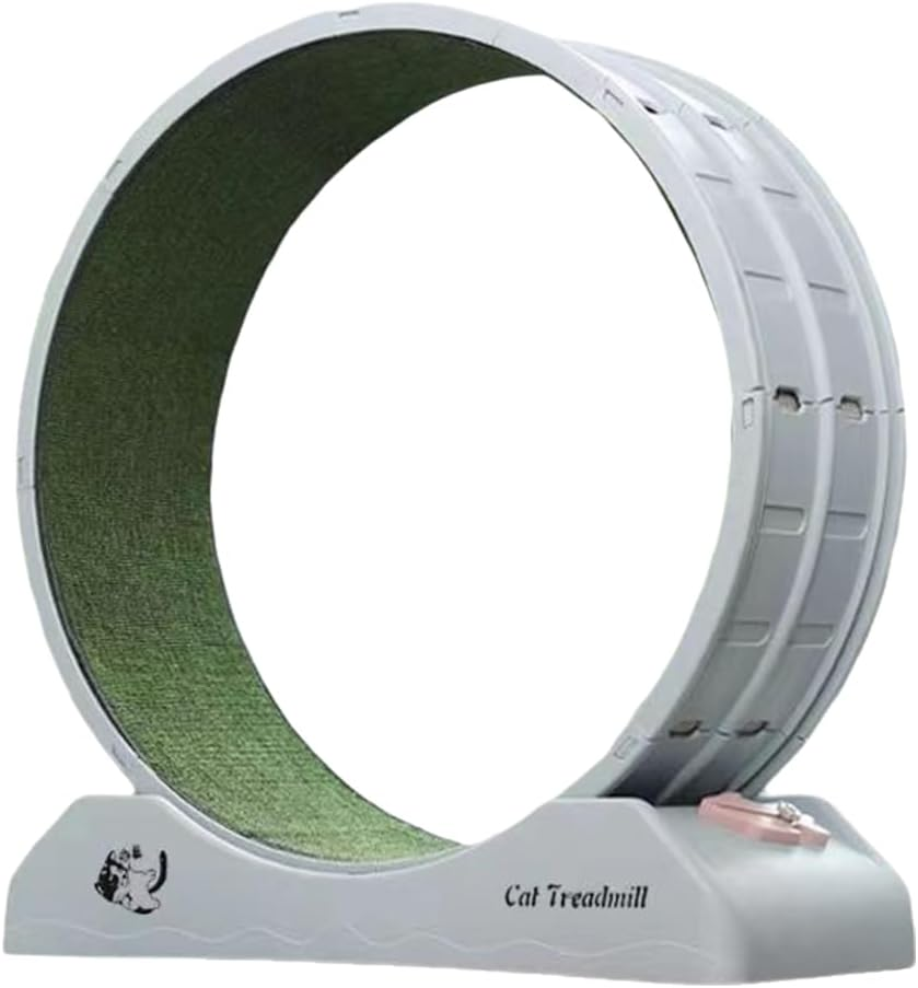 AIMALL Premium Cat Exercise Wheel, Quiet Indoor Running and Climbing Cat Treadmill, Replaceable Track Mat with Narrow Gap, Safety Lock and No-Assembly Snap-On Design, Perfect for Active Cats