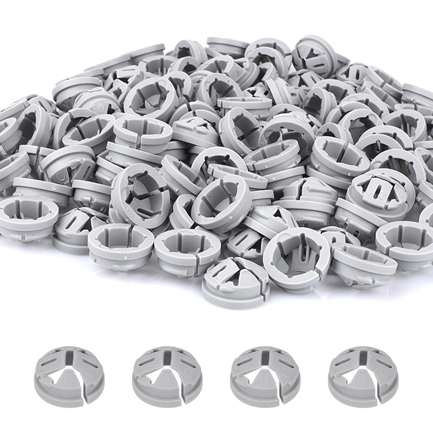 BOXOB 120Pcs Non-Metallic Push-In Cable Connectors, 3/8-1/2 Inch Electrical Box Wire Connectors Practical Conduit Fittings for Junction Box, Fits 1/2 Inch Knockouts (Gray) image number 4