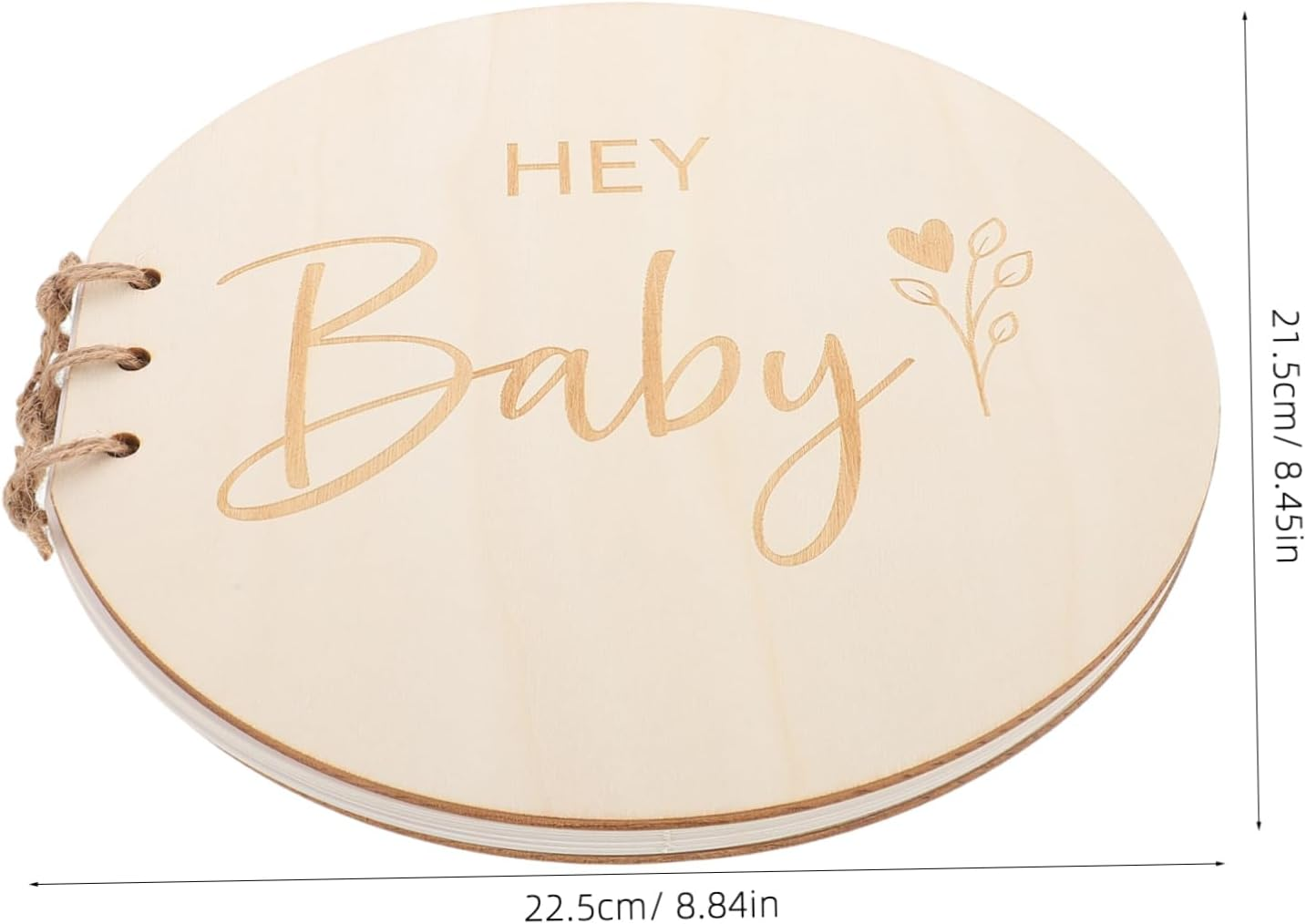 Natural Wood Shower Guest Book Elegant Memory Album with Rustic Design for Celebrations Keepsake for Showers and First Birthdays Thoughtful for Parents