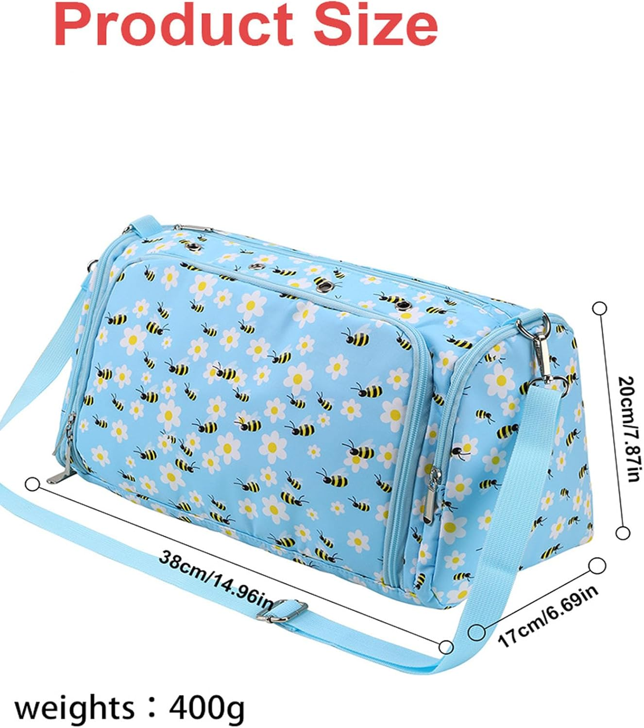 Yarn Bag with Holes for Crochet, Traveling Yarn Storage Organizer Crochet Bag and Tote for Crochet Supplies, Store Huge Amount of Stuff, Carry-On Carrier Bag Case Gifts for People Who Crochet image number 6