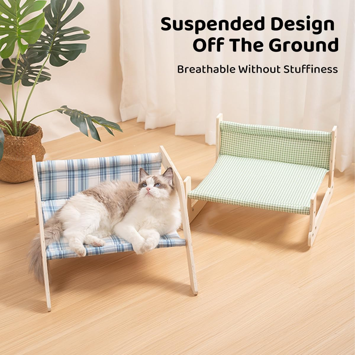 AIMALL Cat Fabric Recliner Rocker, Four Seasons Universal, Removable Washable Hammock Bed, Pet Rocking Sofa image number 3