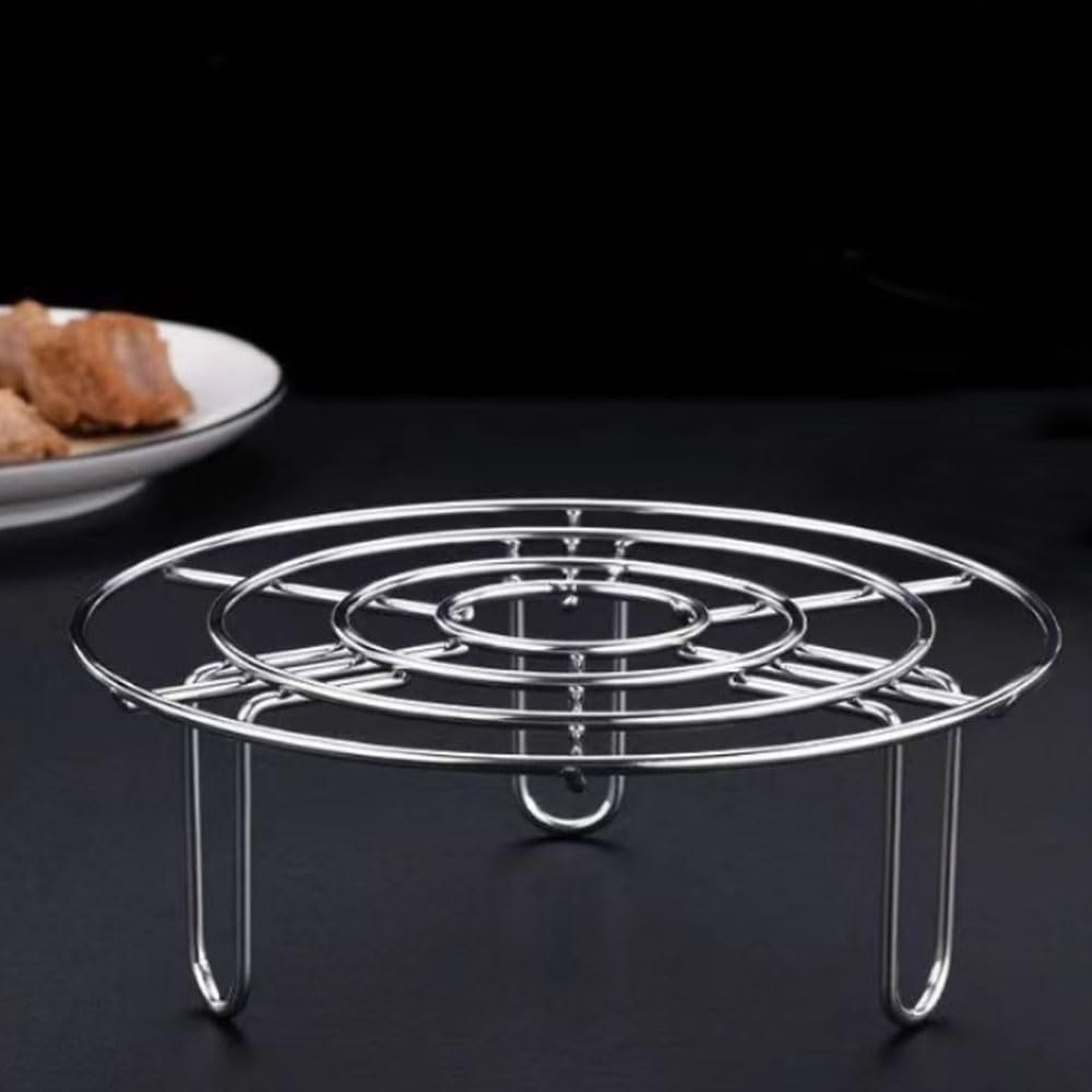 Armastuse Steam Rack,Round Roasting Baking Steaming Cooling Rack Cooking Grid Grill Stainless Steel Fits for Dutch Oven, for Lifting Food in Pots, Fits Air Fryer Pressure Cooker image number 3