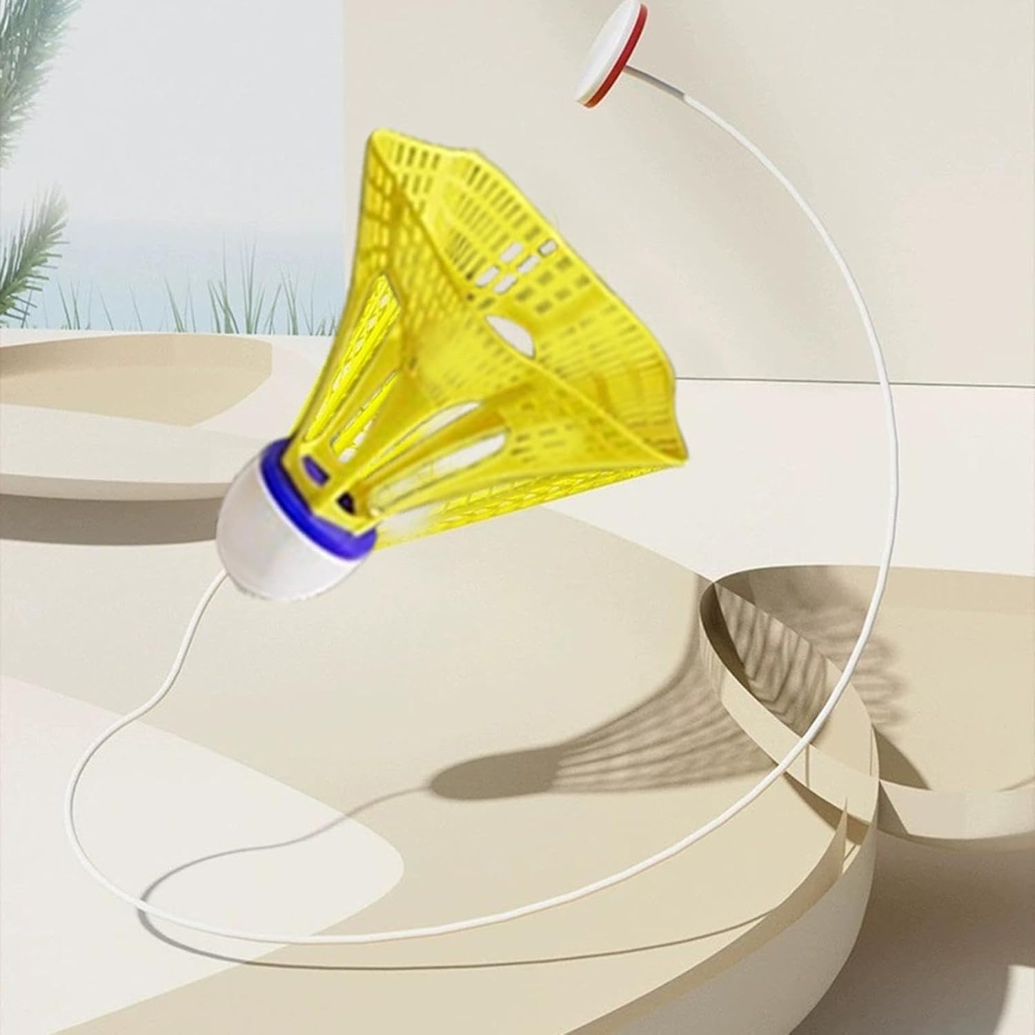 Badminton Training Equipment - Nylon Solo Badminton Equipment Training | High Elasticity Badminton Selff Training Tool, Excellent Quality Badminton Rebounder for Solo Rebound Practice image number 6