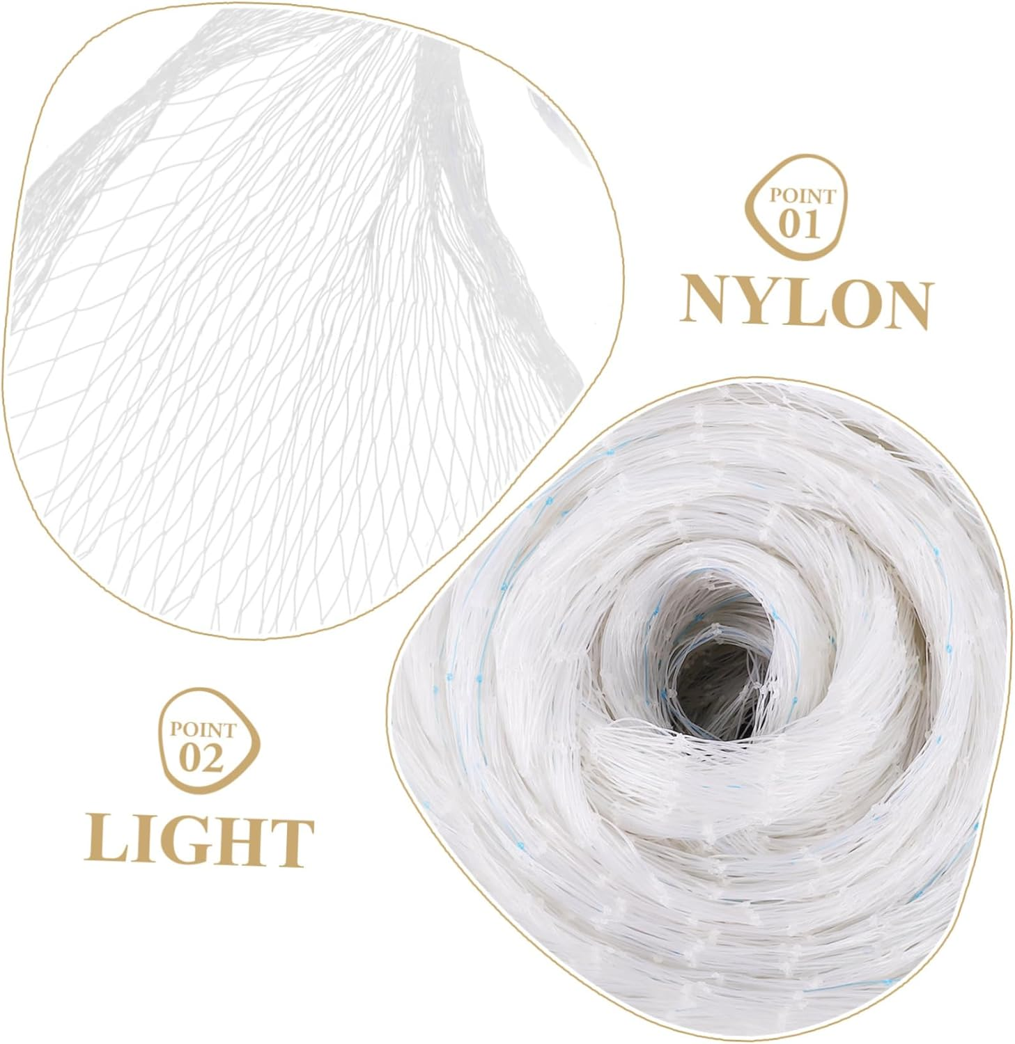 Outanaya Garden Bird Netting 10M X 10M Nylon Mesh Lightweight Plant Cover for Vegetable Fruit Tree Protection Tear Resistant Suitable for Orchards and Farms