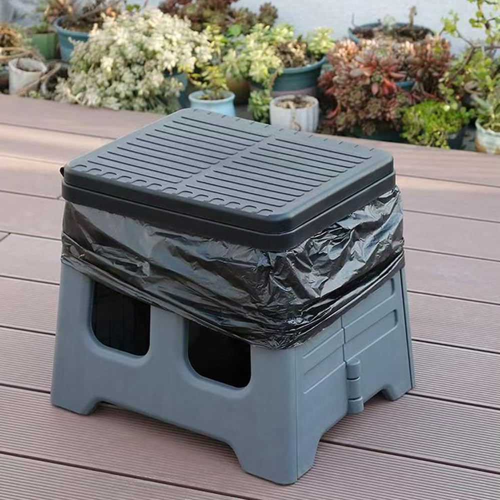 Portable Camping Toilet for Adults - Foldable Travel Potty with Sealing Lid, Supports up to 75Kg, Waterproof, Lightweight Design for Camping, Hiking, Boating, Car Trips and Emergency Use image number 1